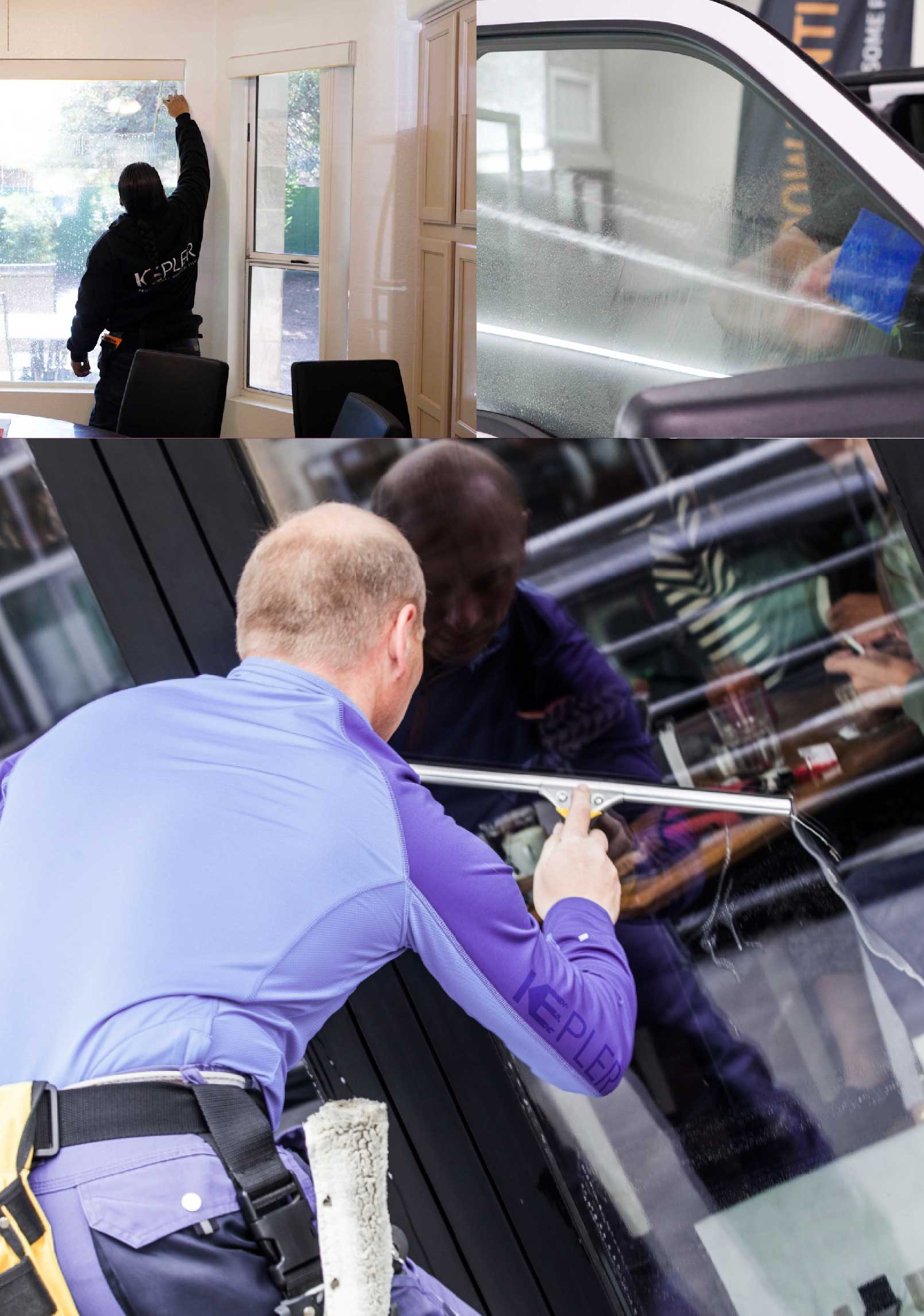 Kepler Professional Applying Anti-Graffiti Window Film to a South Lake Tahoe Shop Front