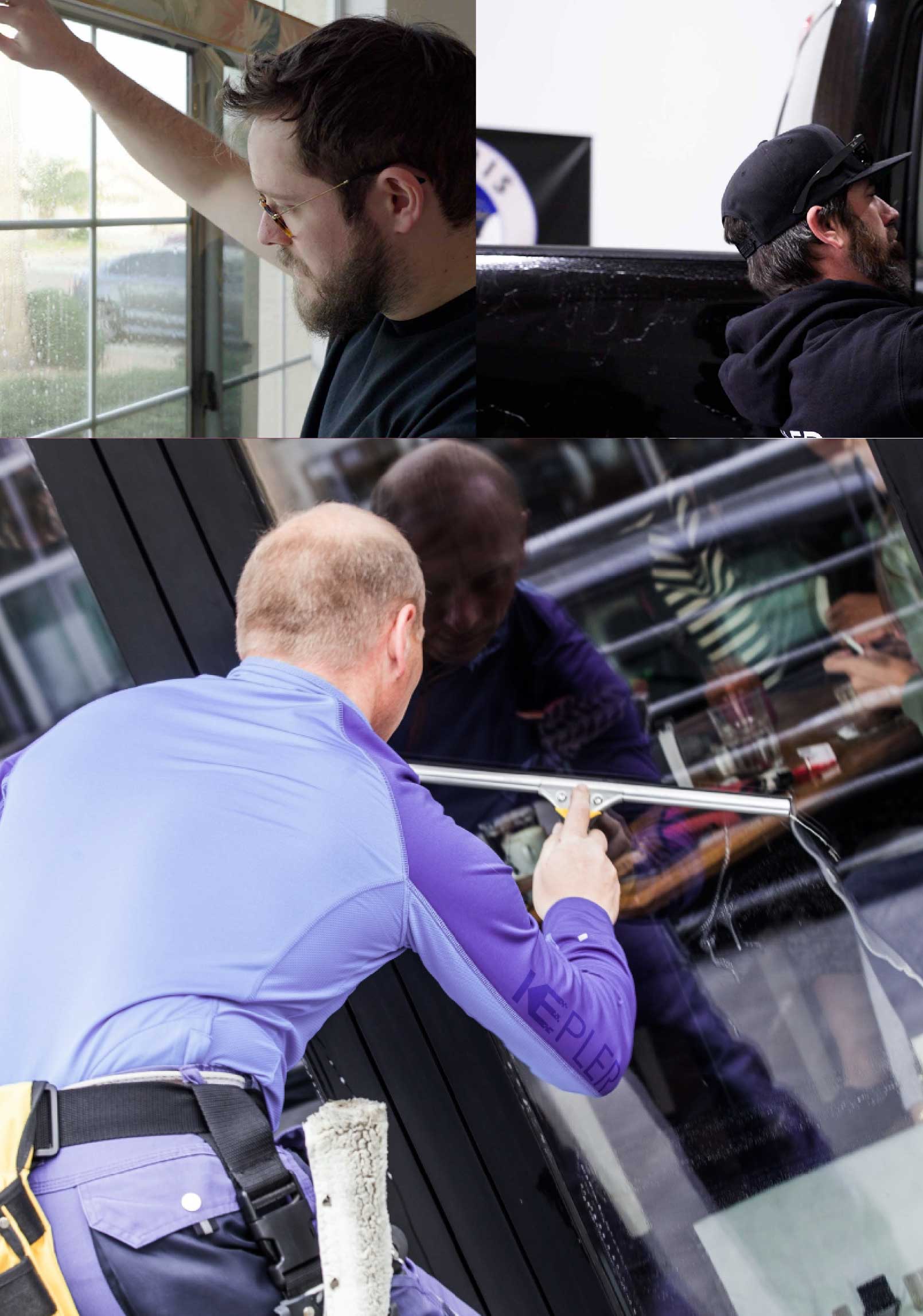 Kepler Expert Applying Anti-Graffiti Window Film to a Covington Shop Front
