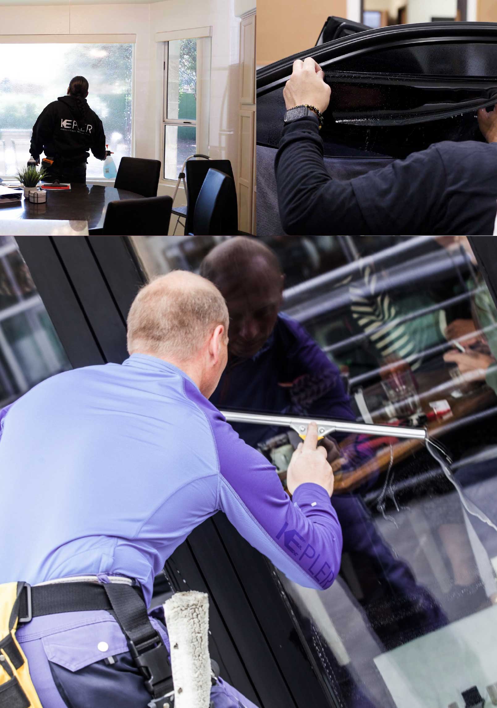 Kepler Expert Applying Anti-Graffiti Window Film to a Peabody Shop Front
