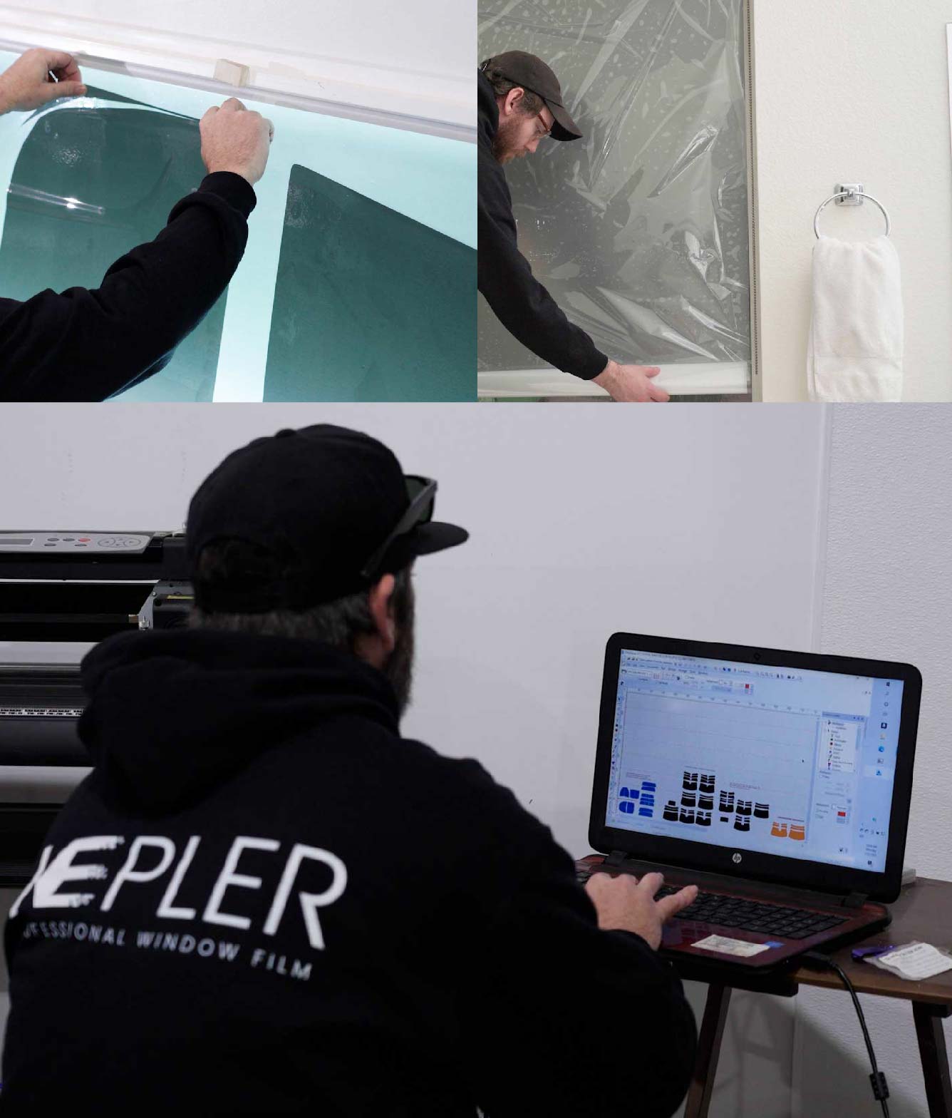 Ceramic Window Tinting Expert Cutting Film in Randallstown, Maryland
