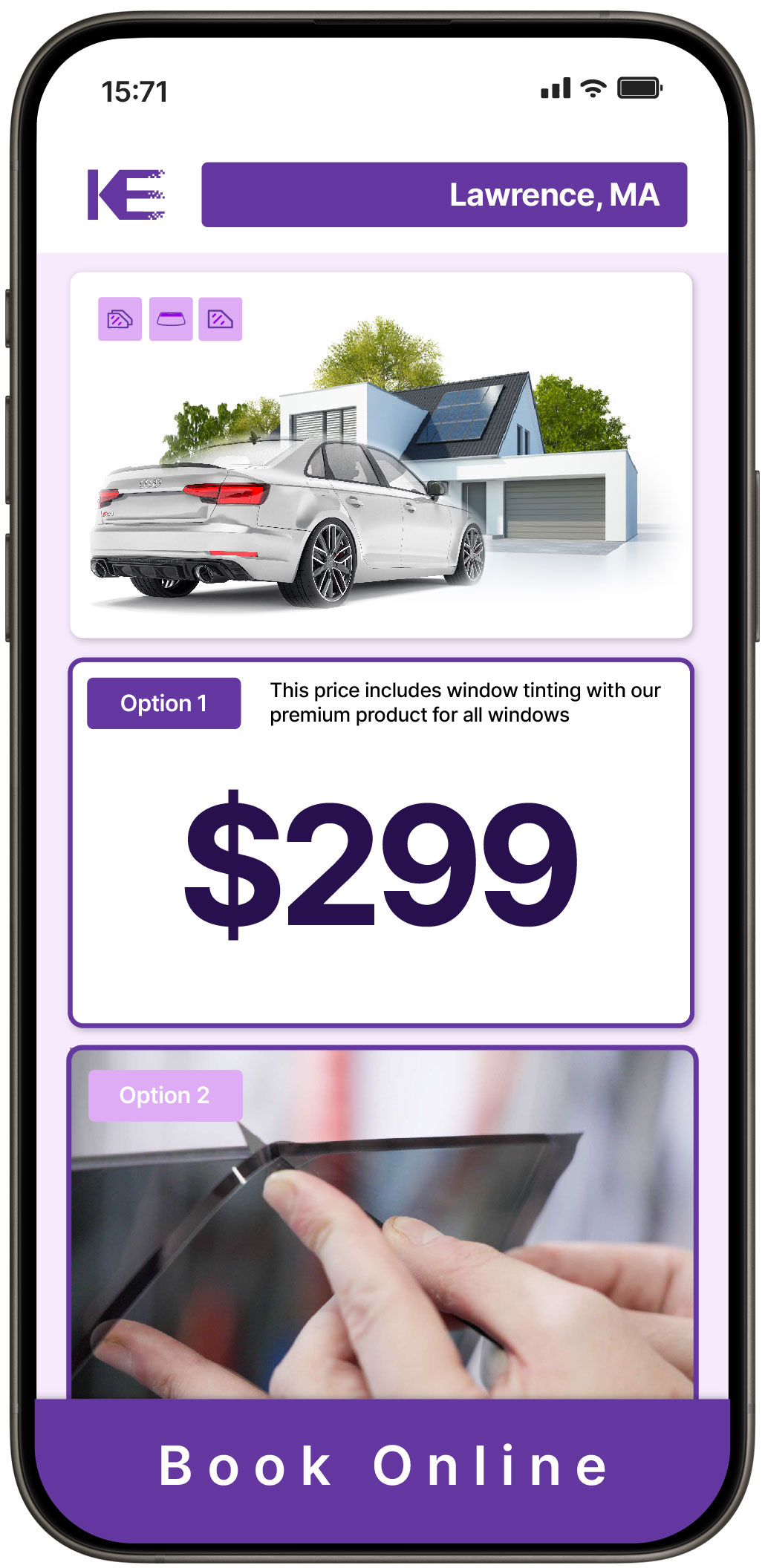 View Competitive Tesla Window Tinting Rates in South Dartmouth, Massachusetts
