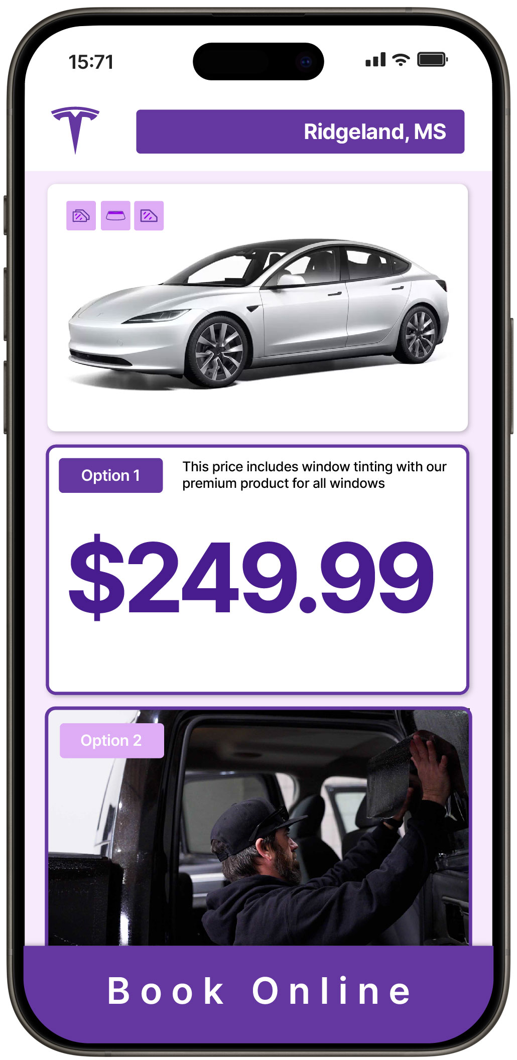 View Reasonable Tesla Window Tinting Prices in Ridgeland, Mississippi