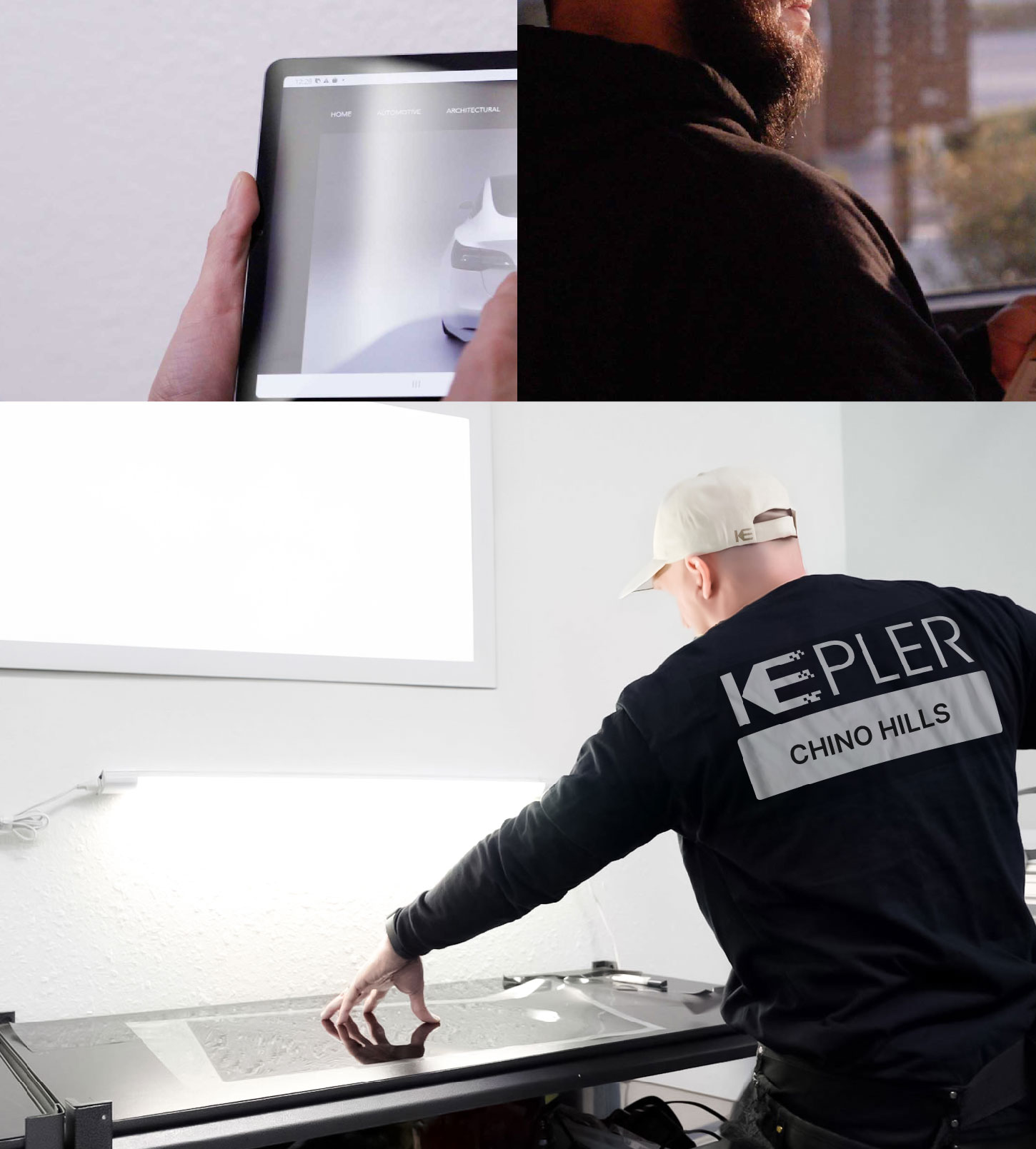 Window Tinting Specialist Cutting Film in Chino Hills, California