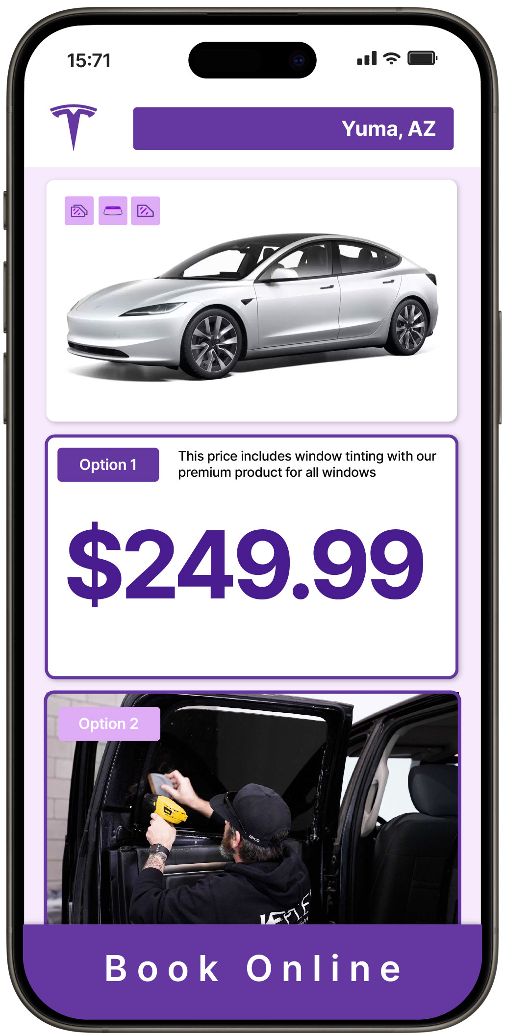 View Reasonable Tesla Window Tinting Rates in Apache Junction, Arizona