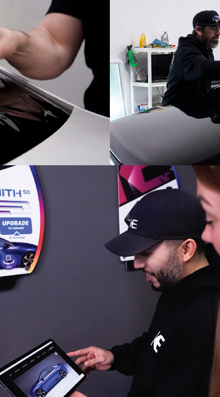 Kepler Dealer Showing Car Window Film Options to Customer in Sherman Oaks, California