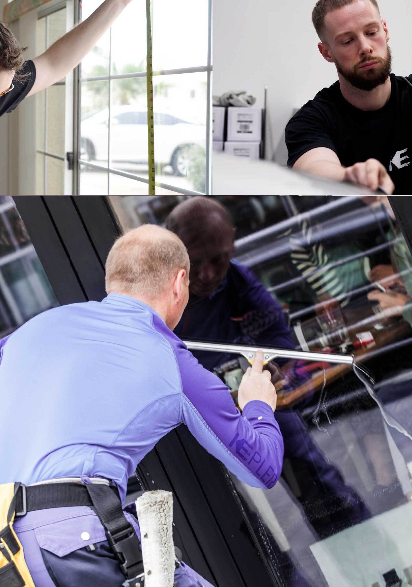 Kepler Skilled Applying Anti-Graffiti Window Film to a Dover Shop Front