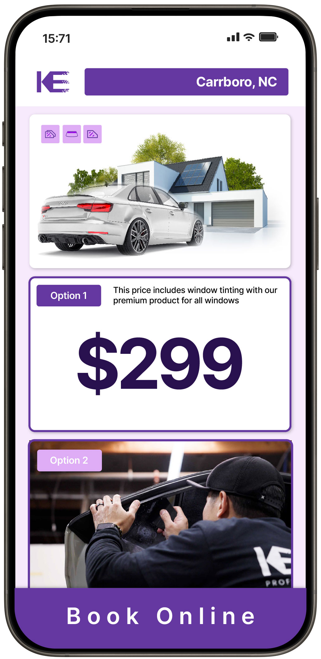 View Reasonable Tesla Window Tinting Costs in Havelock, North Carolina