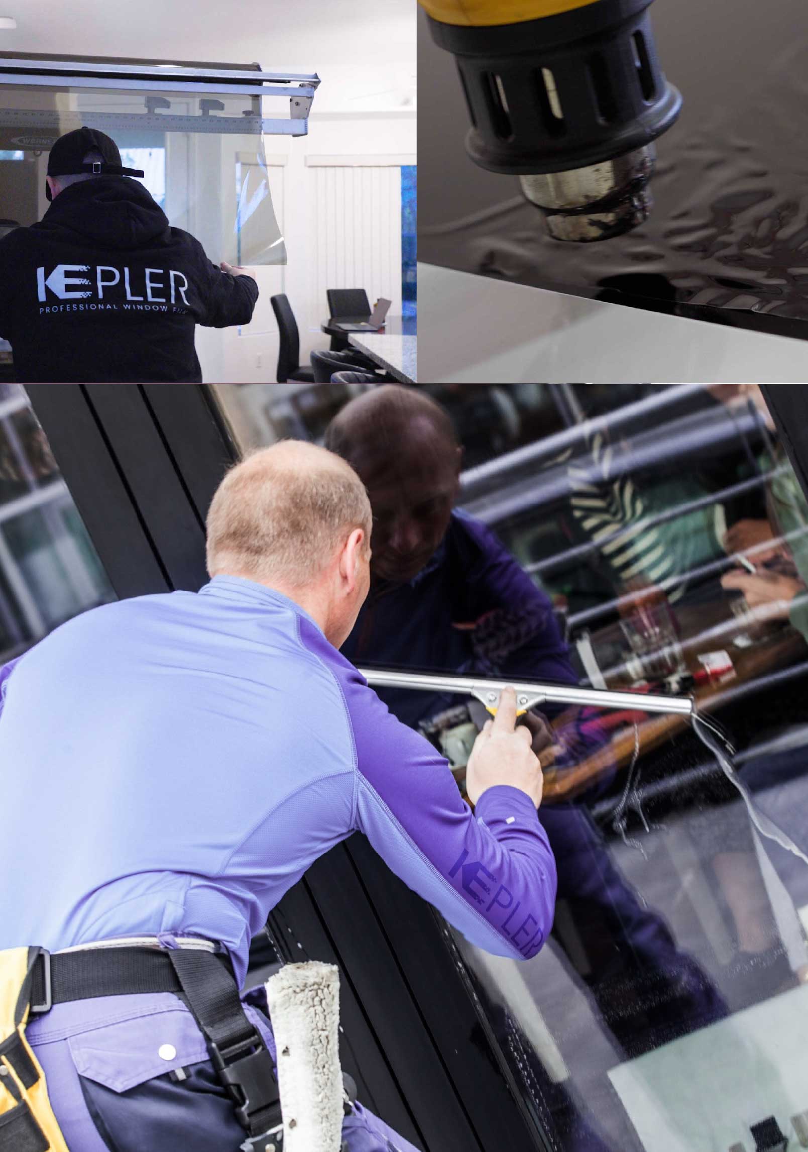 Kepler Professional Applying Anti-Graffiti Window Film to a Bradenton Shop Front