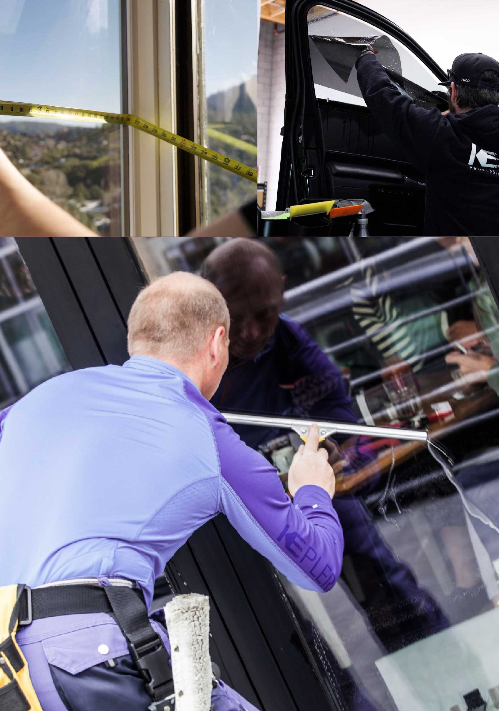Kepler Professional Applying Anti-Graffiti Window Film to a Culver City Shop Front