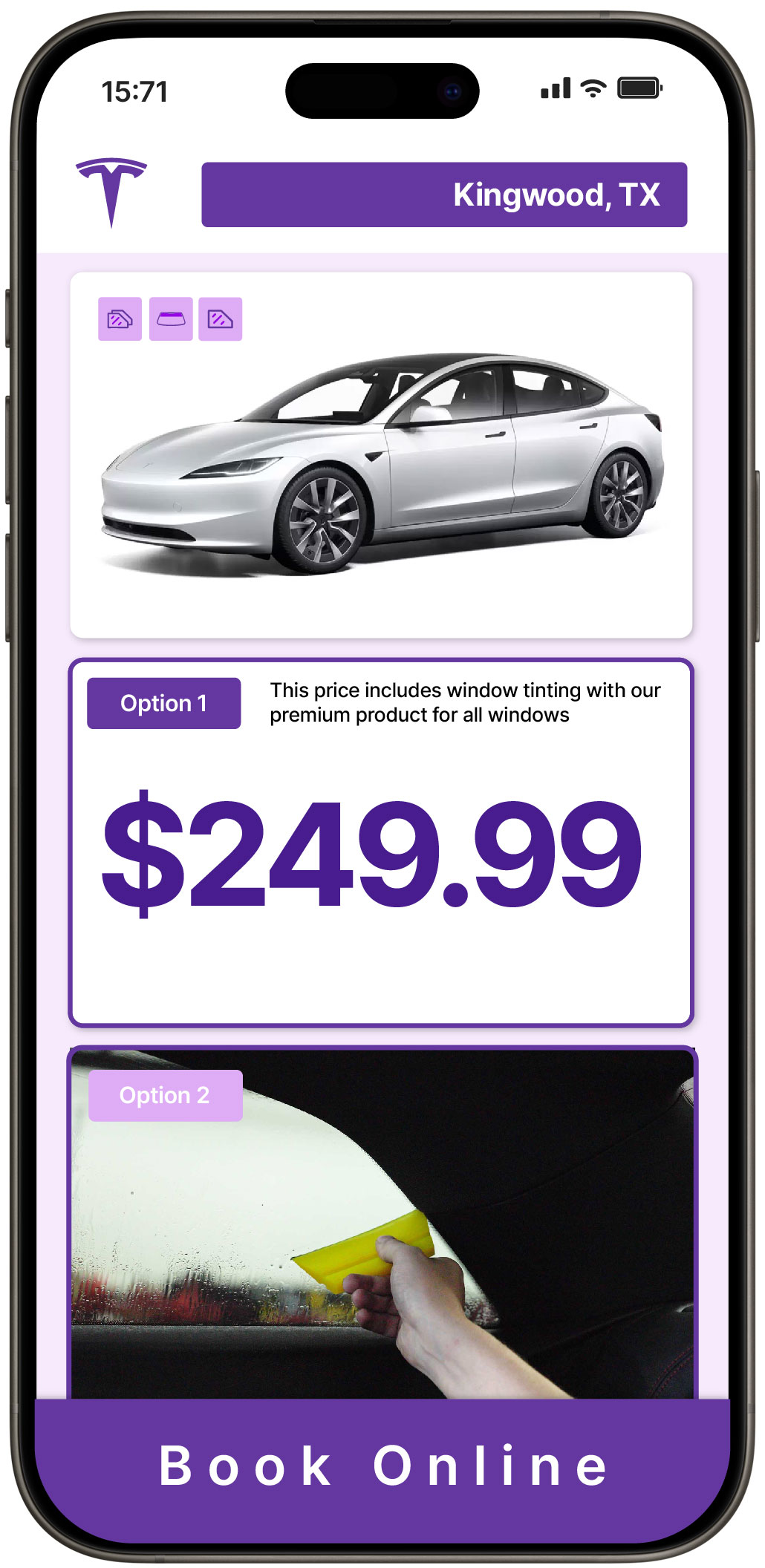 View Affordable Tesla Window Tinting Costs in Kingwood, Texas