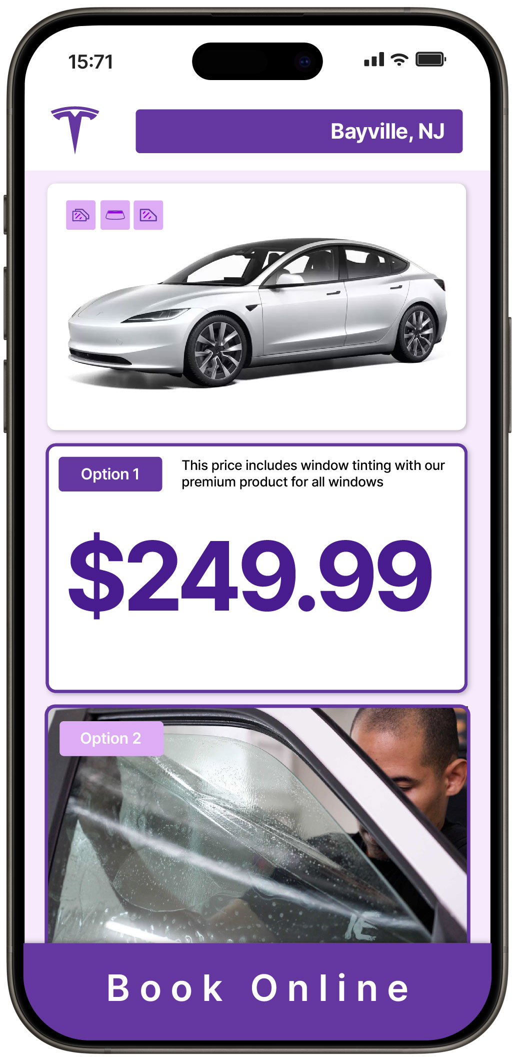 View Reasonable Tesla Window Tinting Rates in Bayville, New Jersey