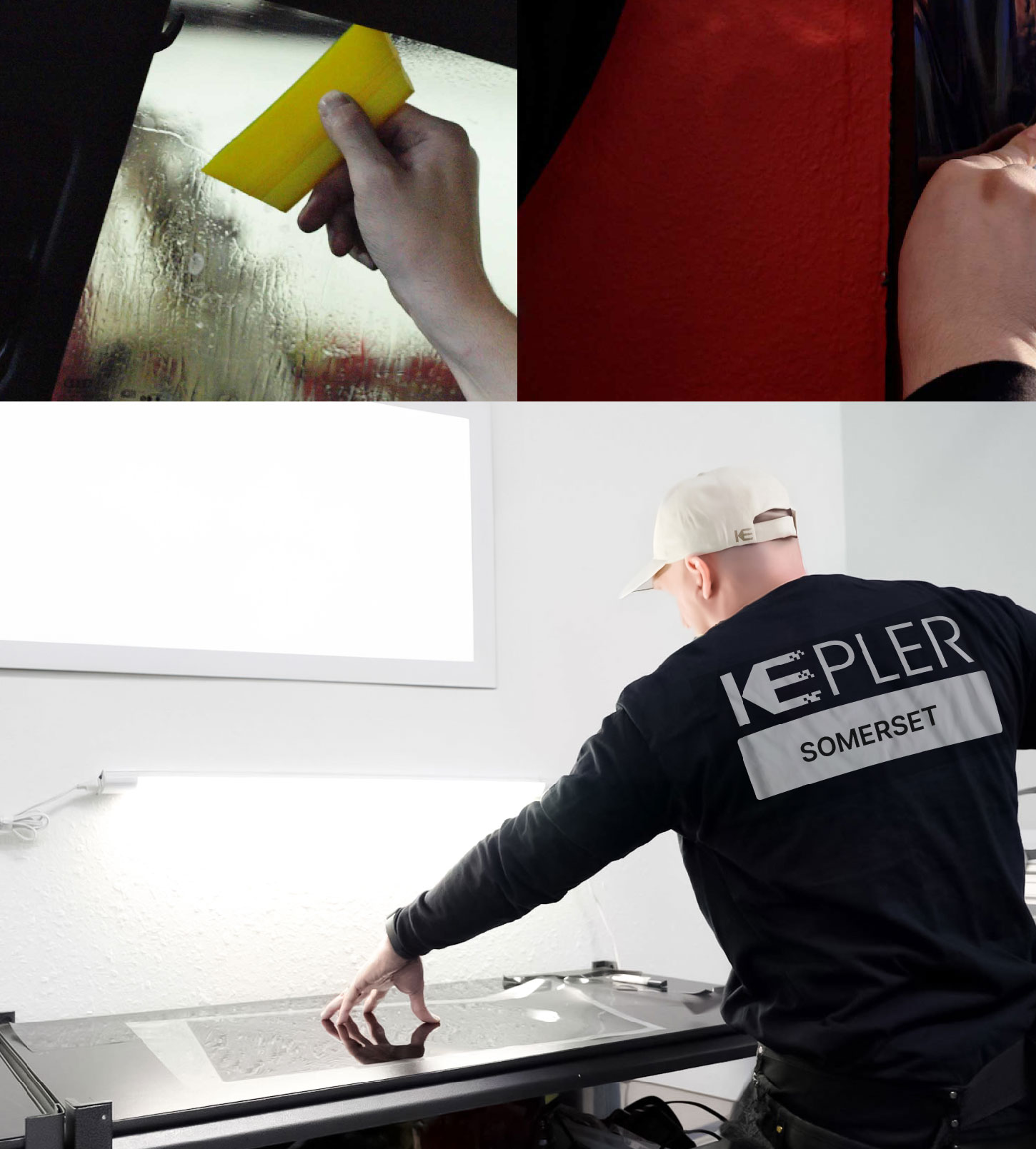 Window Tinting Specialist Cutting Film in Somerset, Massachusetts