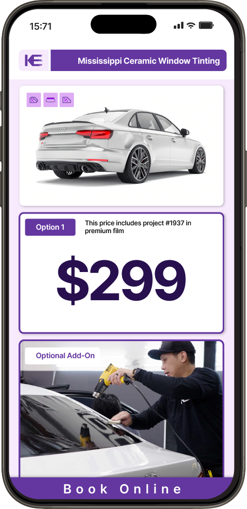 View Competitive Car Window Tinting Prices in Mississippi