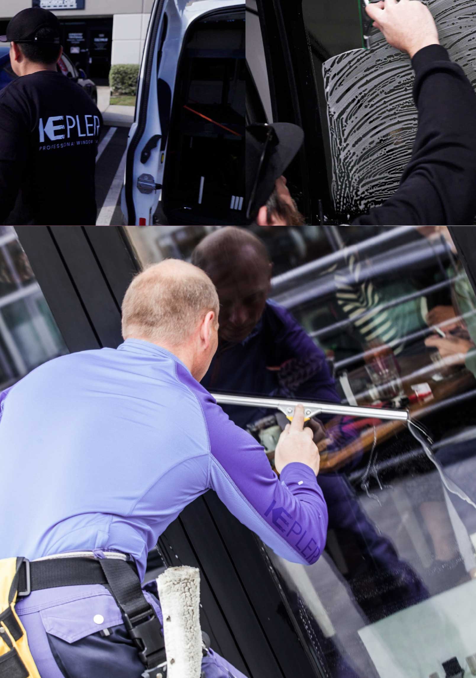 Kepler Professional Applying Anti-Graffiti Window Film to a Saint Michael Shop Front