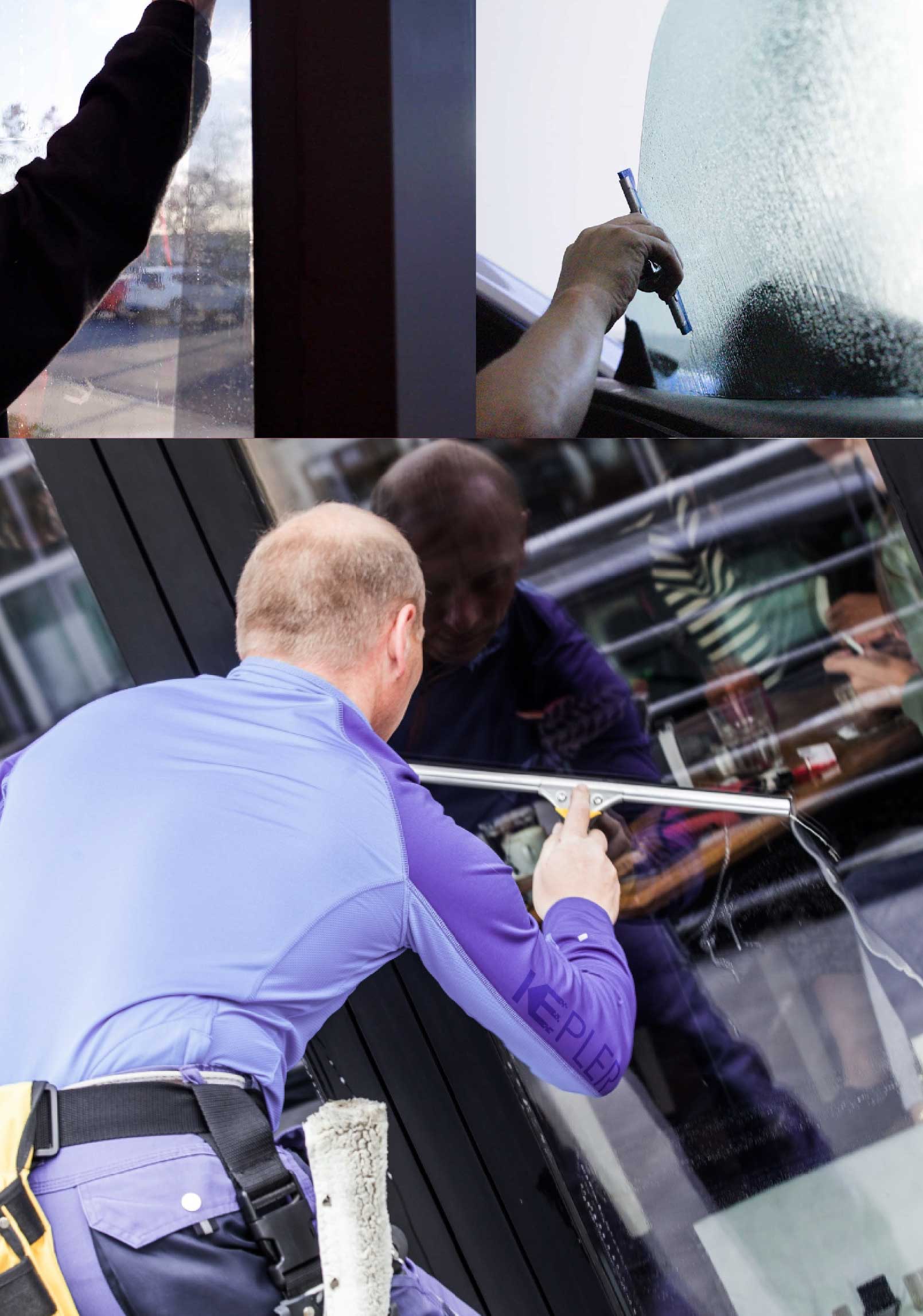 Kepler Expert Applying Anti-Graffiti Window Film to a Bay Shore Shop Front