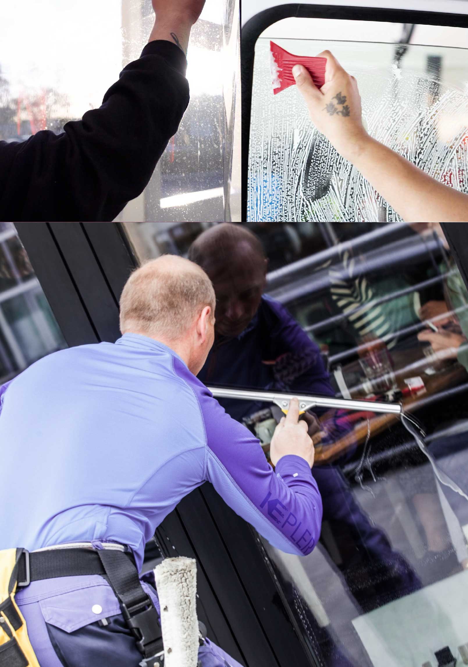 Kepler Skilled Applying Anti-Graffiti Window Film to a Lakewood Shop Front