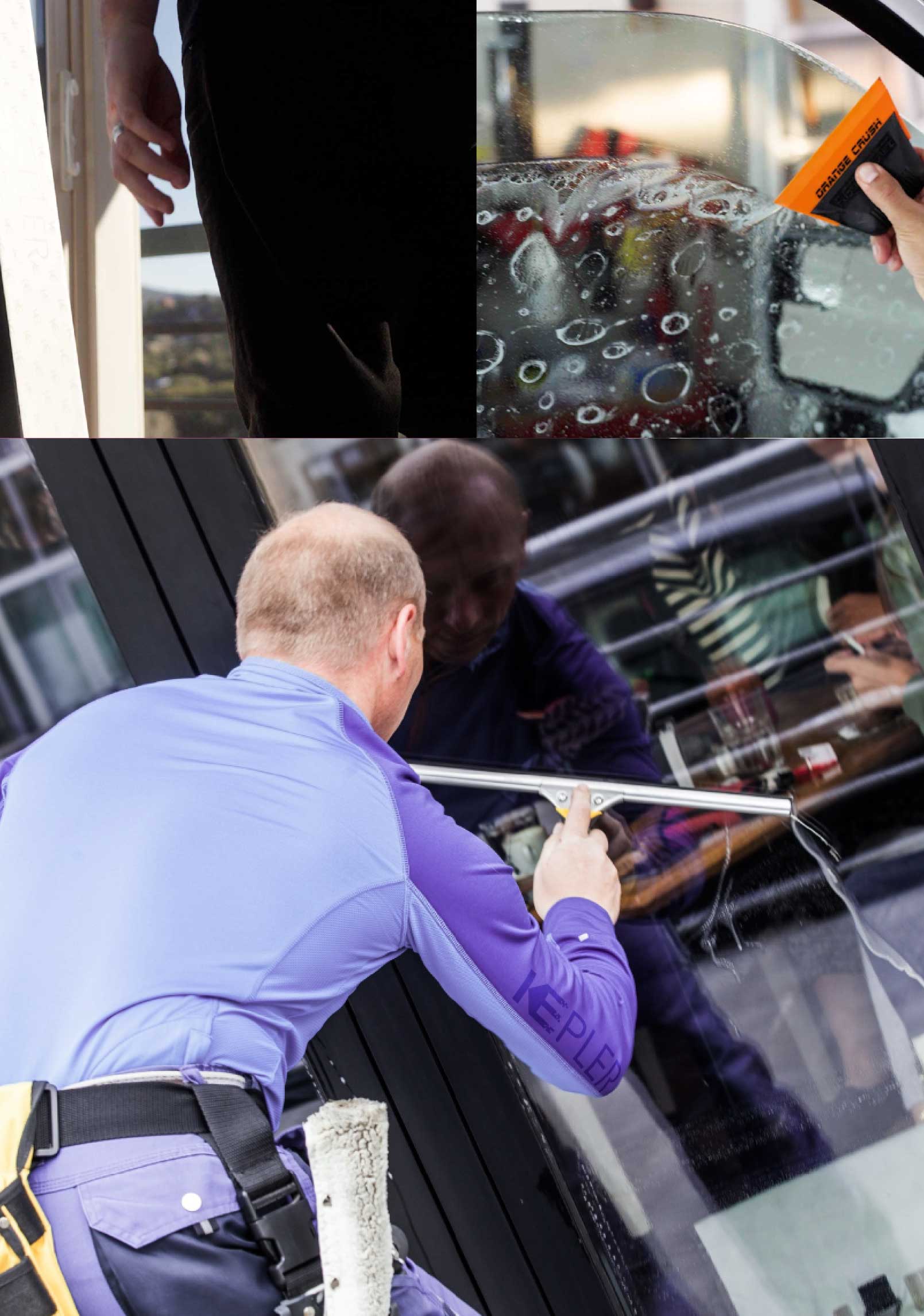 Kepler Expert Applying Anti-Graffiti Window Film to a Milford Shop Front