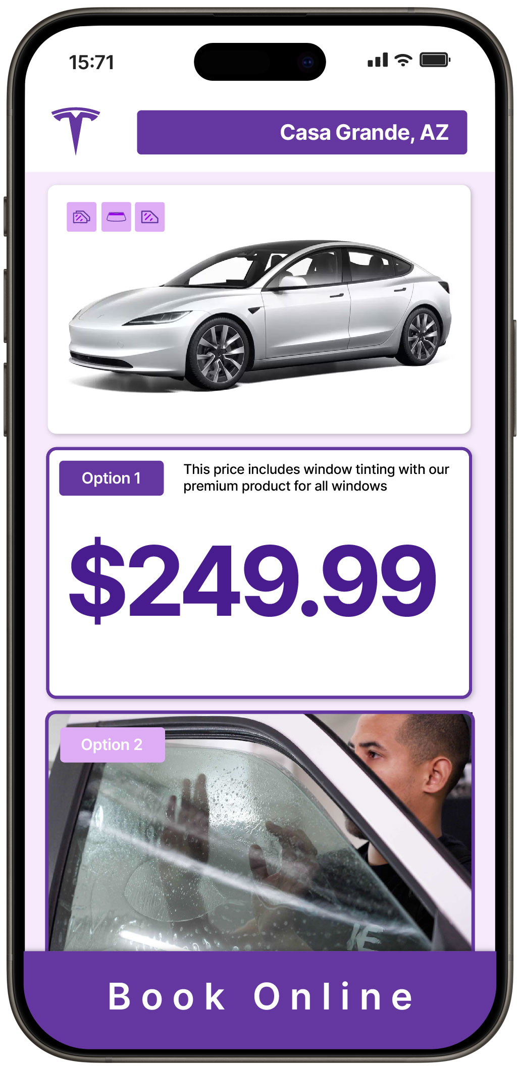 View Reasonable Tesla Window Tinting Prices in Casa Grande, Arizona