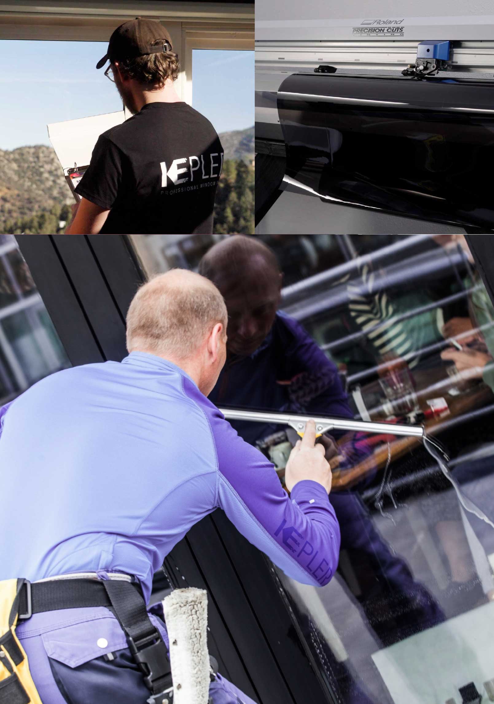 Kepler Expert Applying Anti-Graffiti Window Film to a Fort Walton Beach Shop Front