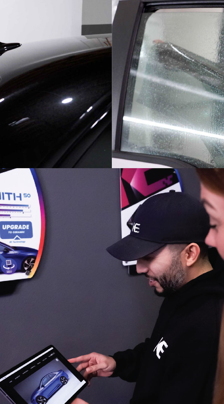 Kepler Dealer Showing Car Window Film Options to Customer in Sand Springs, Oklahoma