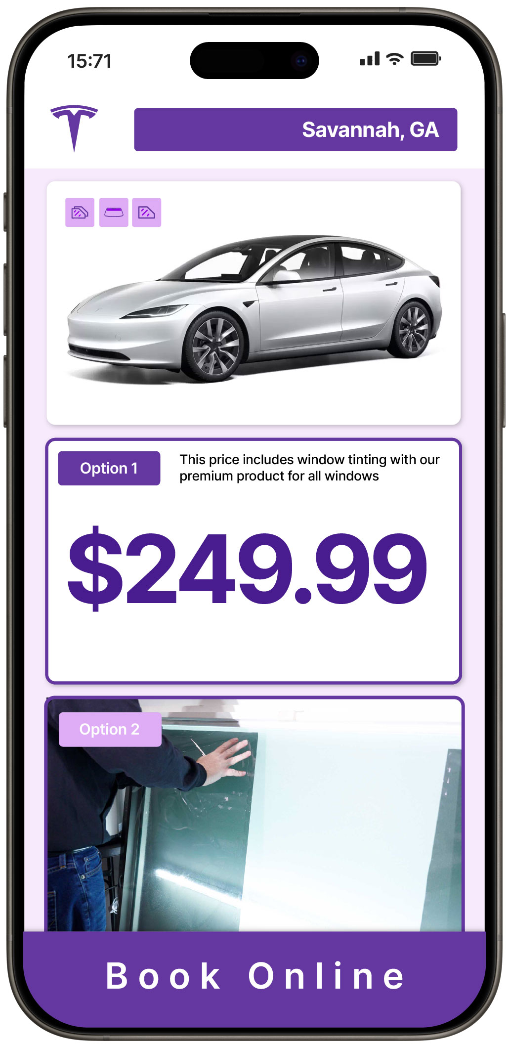 View Reasonable Tesla Window Tinting Rates in Savannah, Georgia