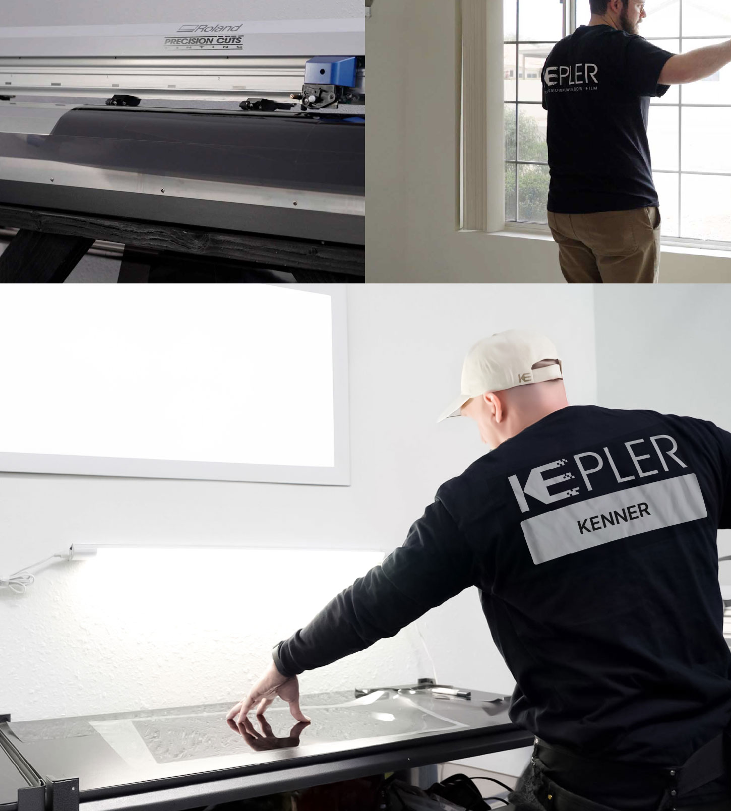 Window Tinting Specialist Cutting Film in Kenner, Louisiana