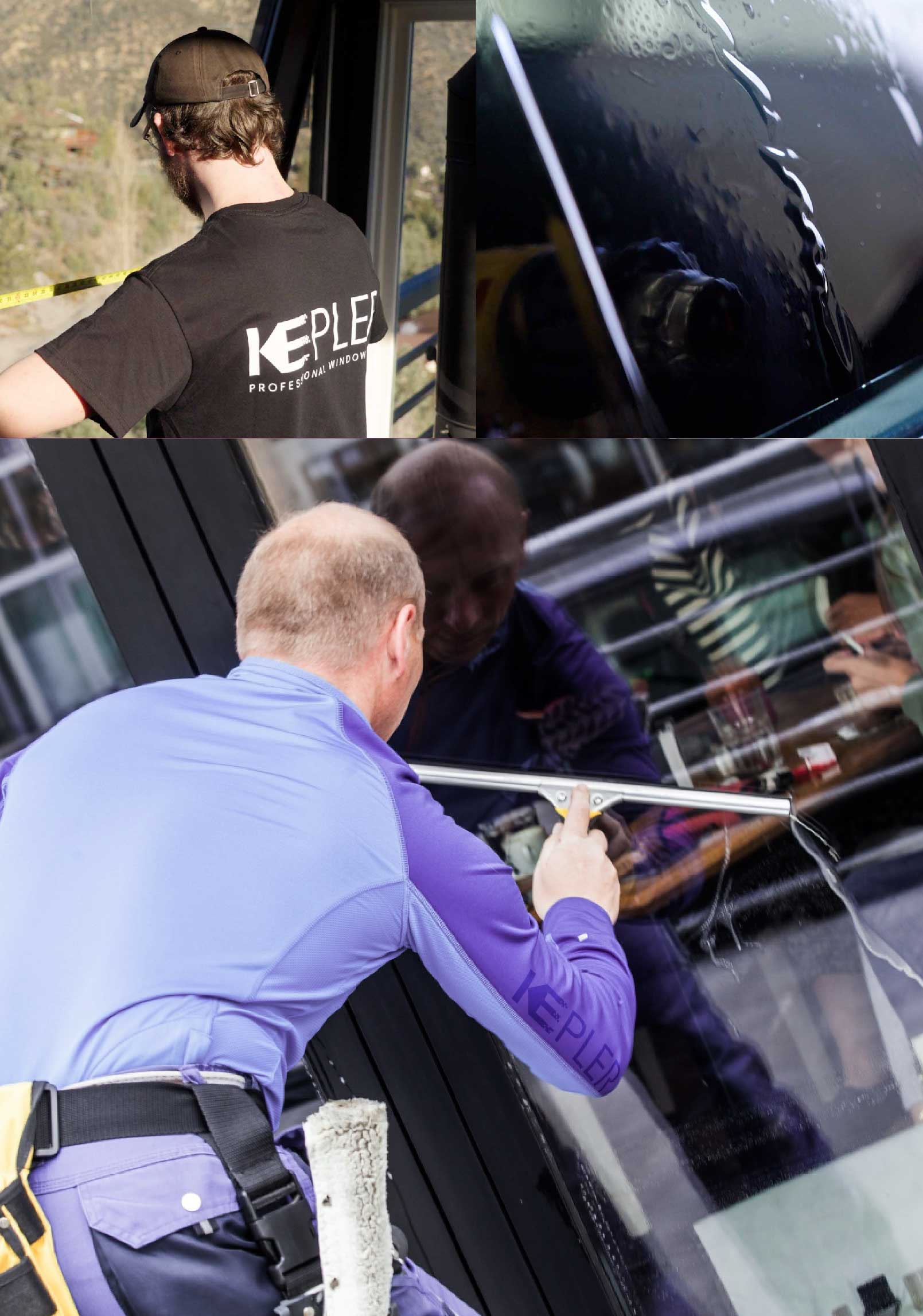 Kepler Skilled Applying Anti-Graffiti Window Film to a Livingston Shop Front