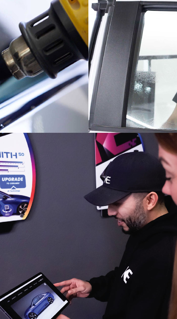 Kepler Dealer Showing Car Window Film Options to Customer in Bristol, Tennessee