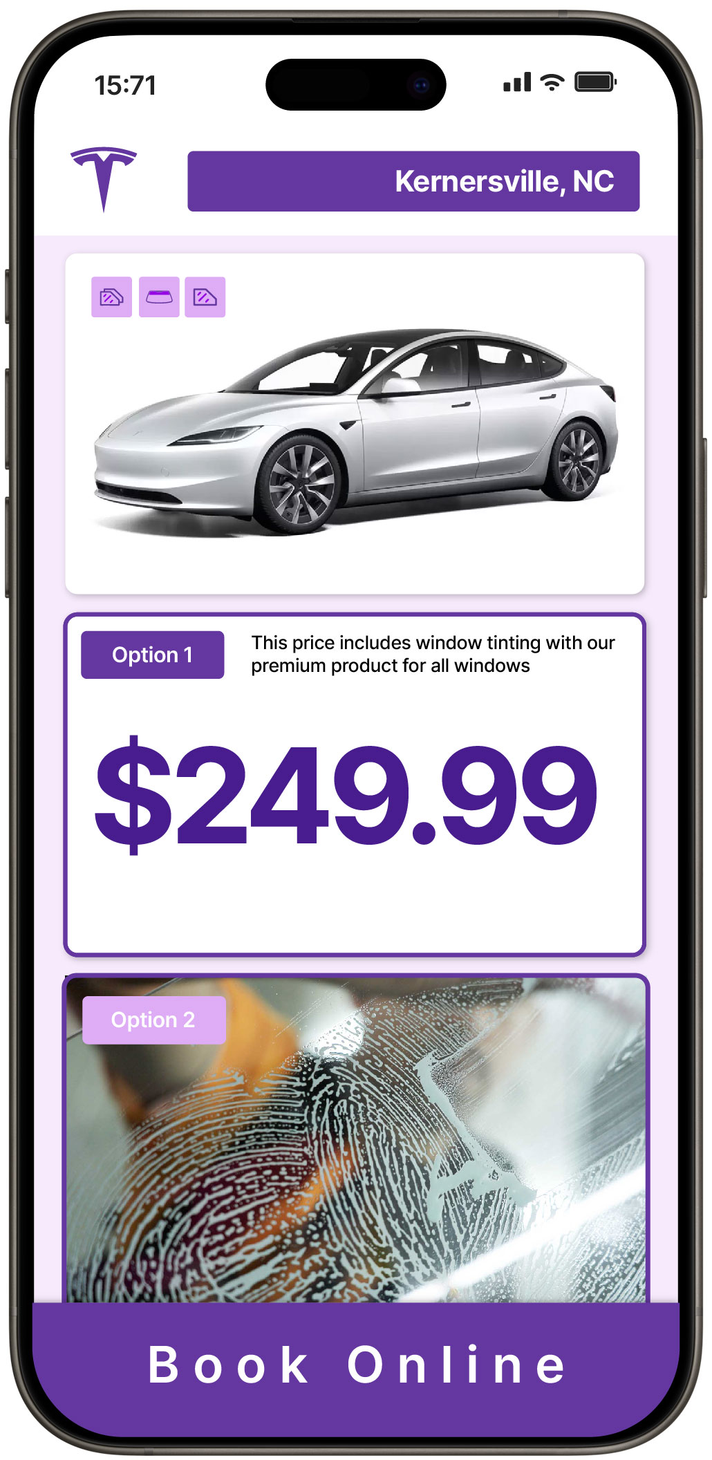 View Reasonable Tesla Window Tinting Costs in Kernersville, North Carolina