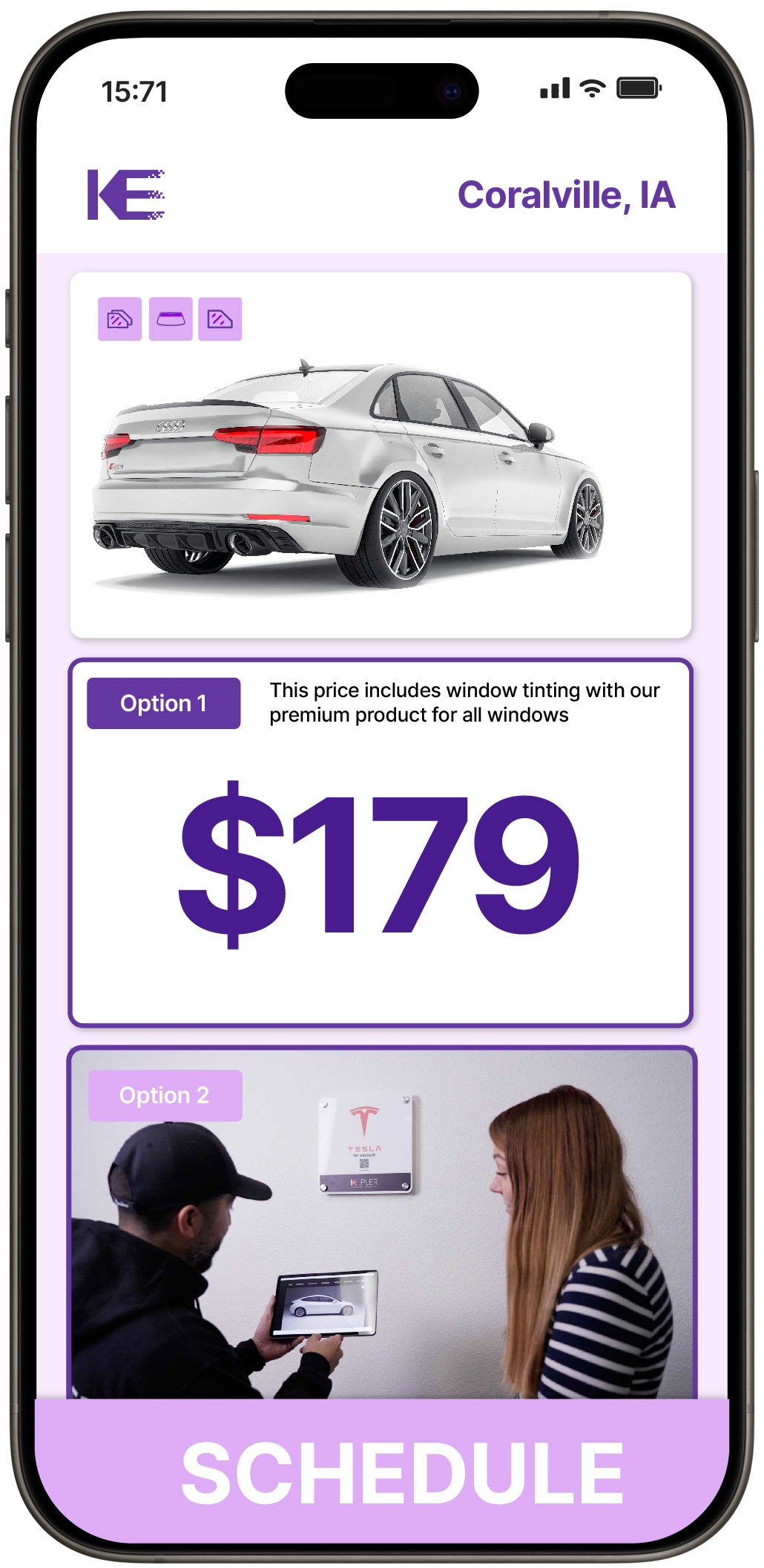 View Affordable Car Window Tinting Prices in Coralville, Iowa