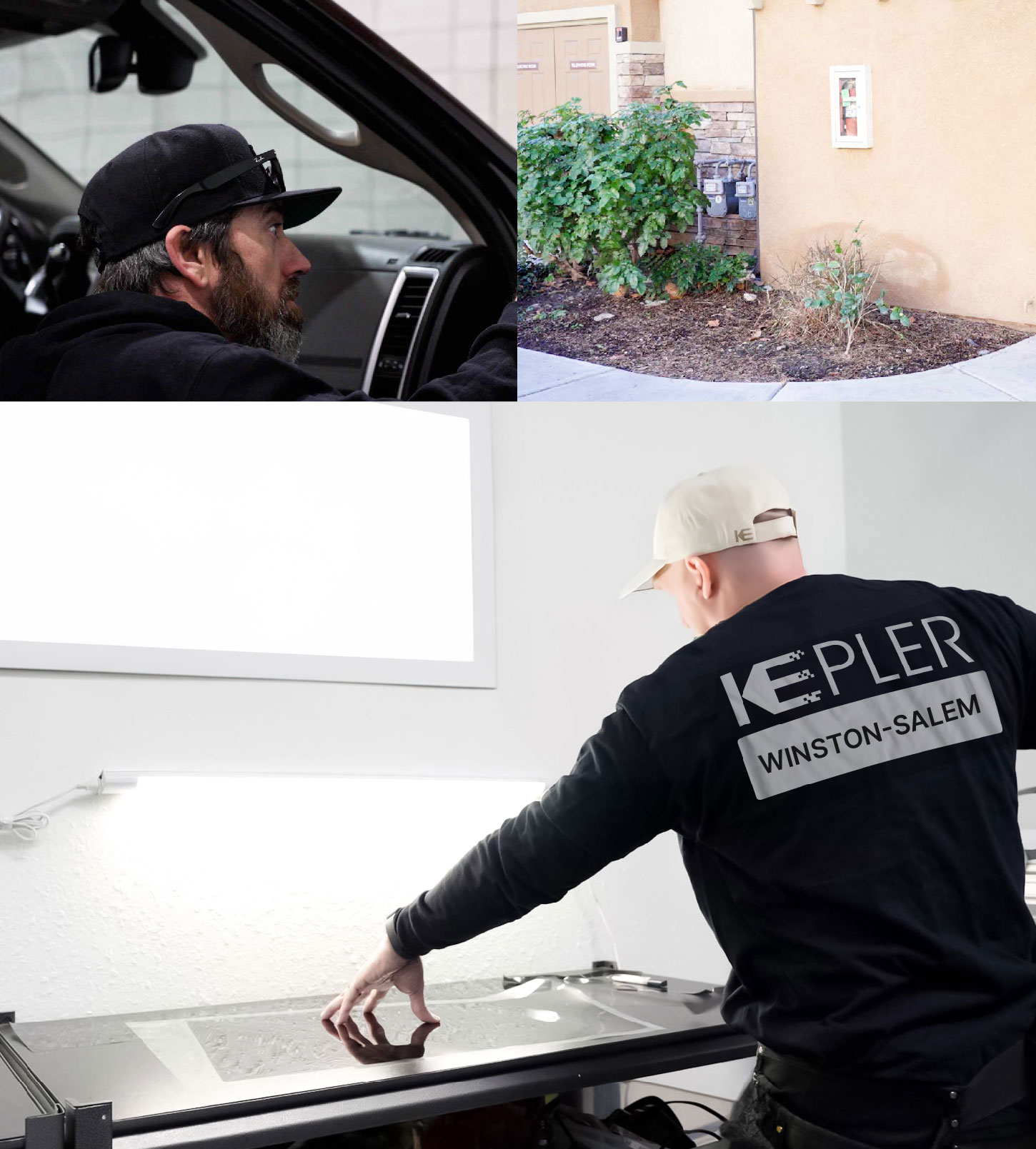 Window Tinting Specialist Cutting Film in Winston-Salem, North Carolina