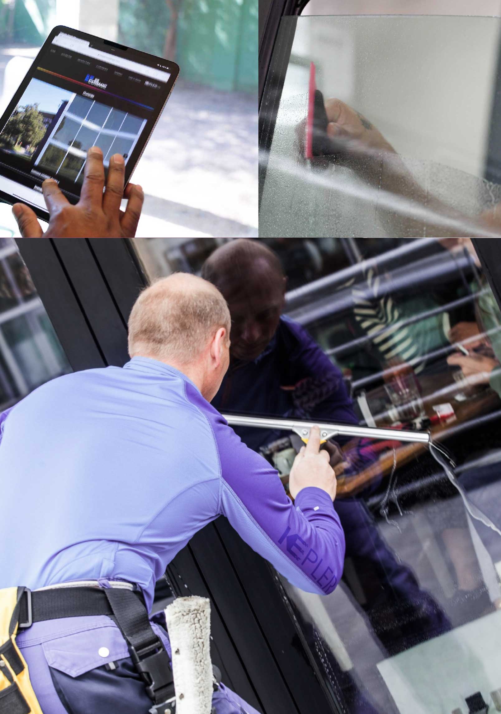 Kepler Skilled Applying Anti-Graffiti Window Film to a La Habra Shop Front