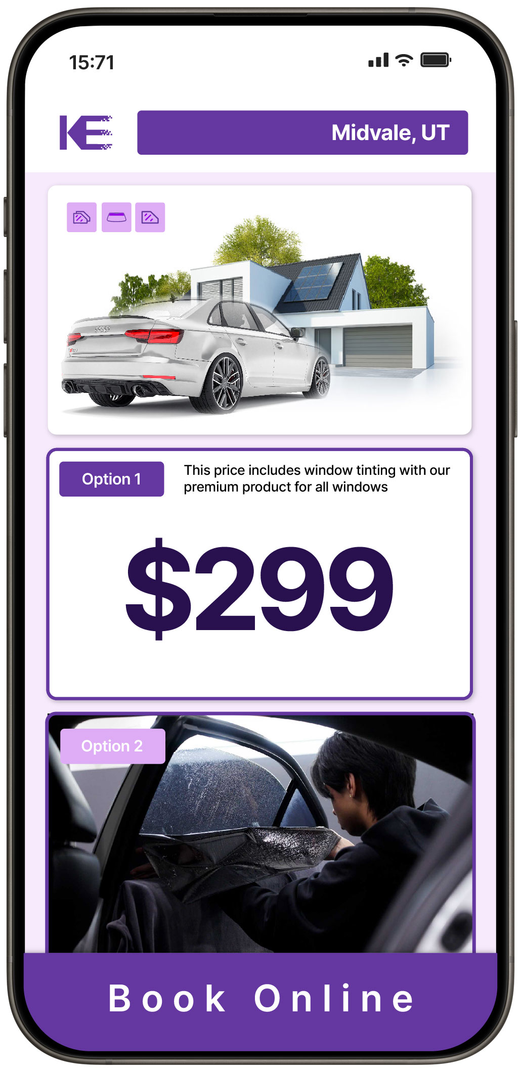 View Competitive Tesla Window Tinting Rates in Cedar City, Utah