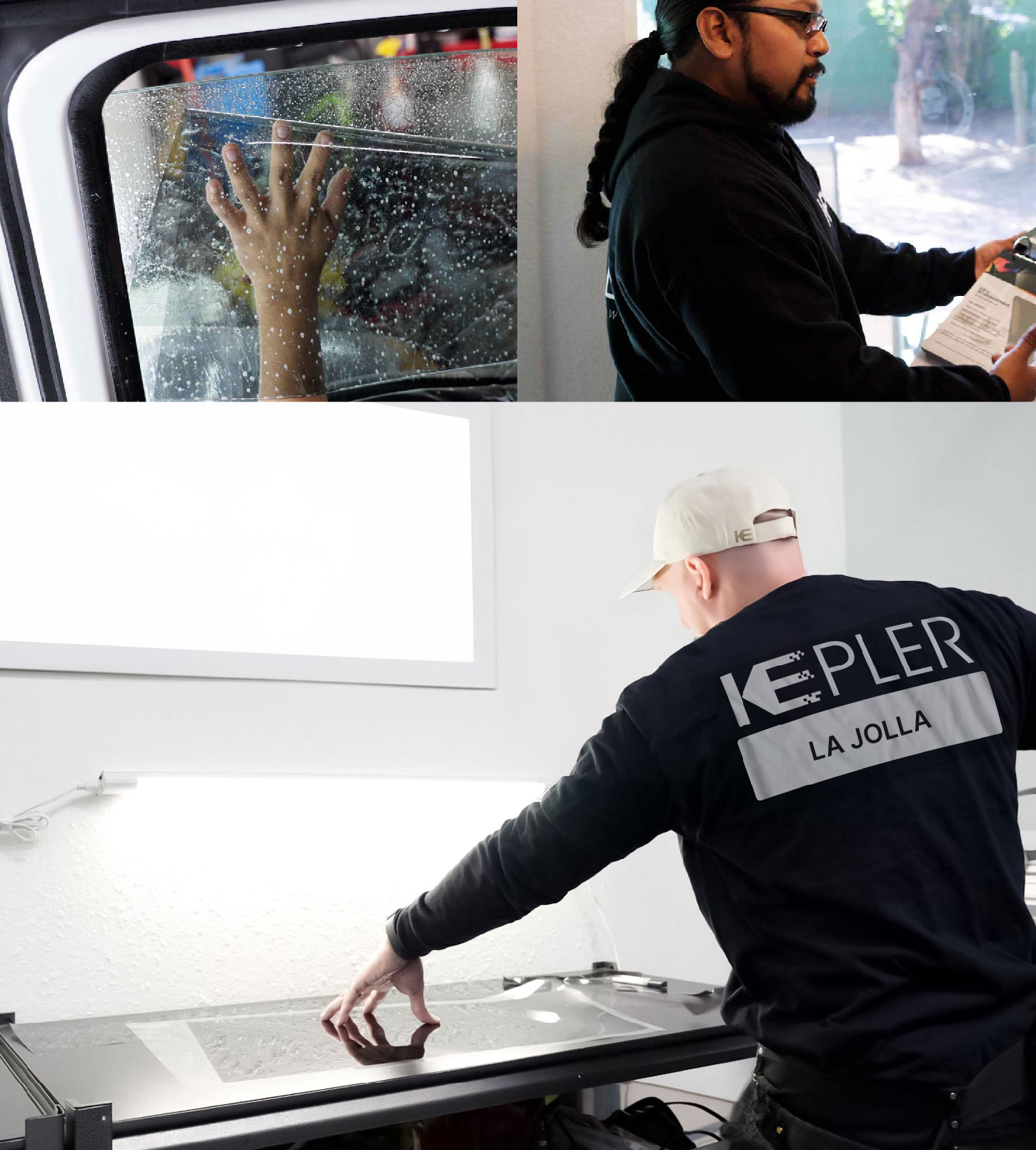 Window Tinting Specialist Cutting Film in La Jolla, California