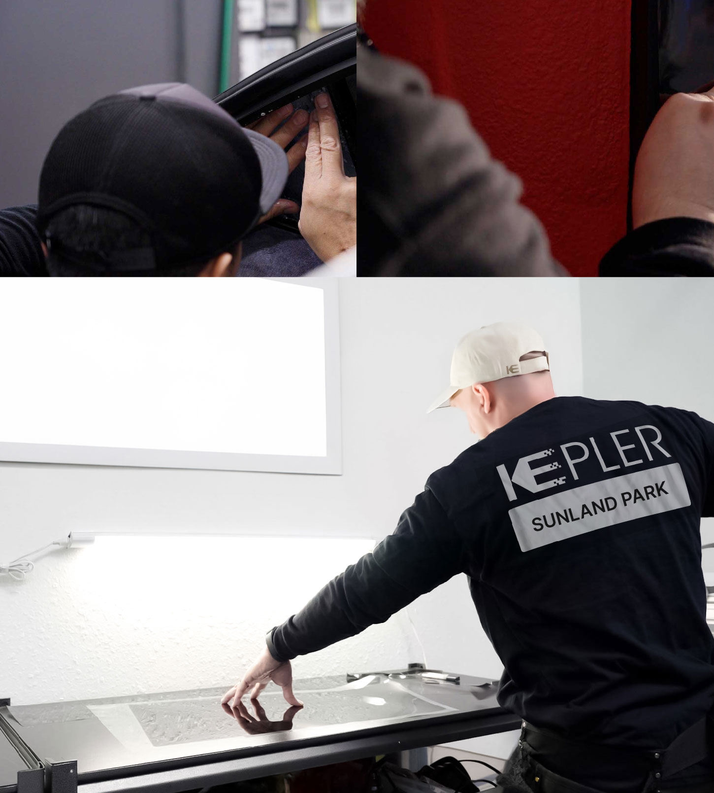 Window Tinting Specialist Cutting Film in Sunland Park, New Mexico
