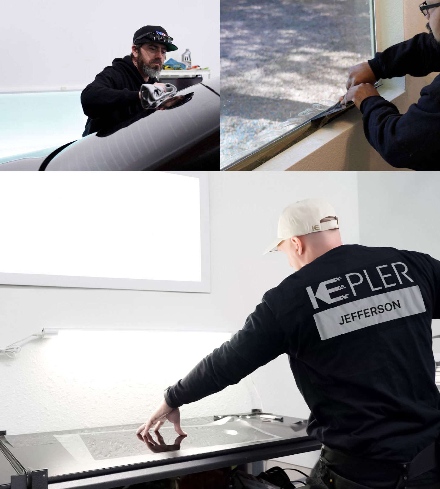 Window Tinting Specialist Cutting Film in Jefferson, Massachusetts