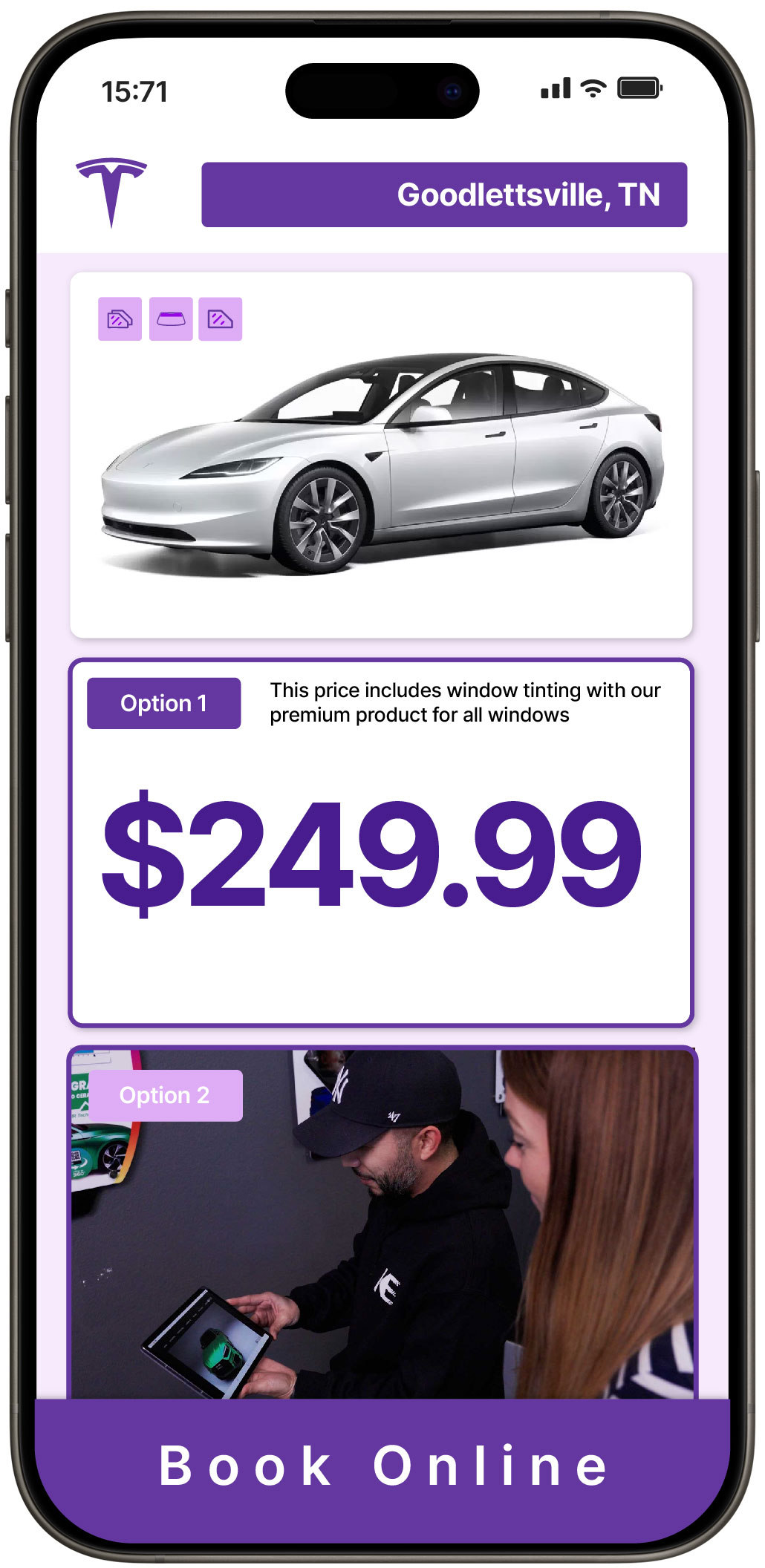 View Reasonable Tesla Window Tinting Rates in Goodlettsville, Tennessee