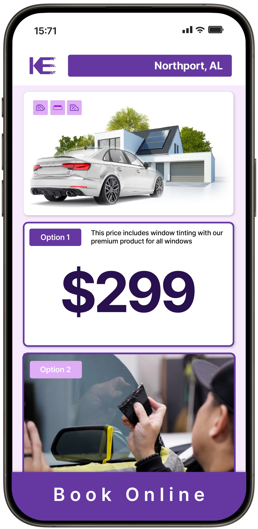 View Affordable Tesla Window Tinting Rates in Oxford, Alabama