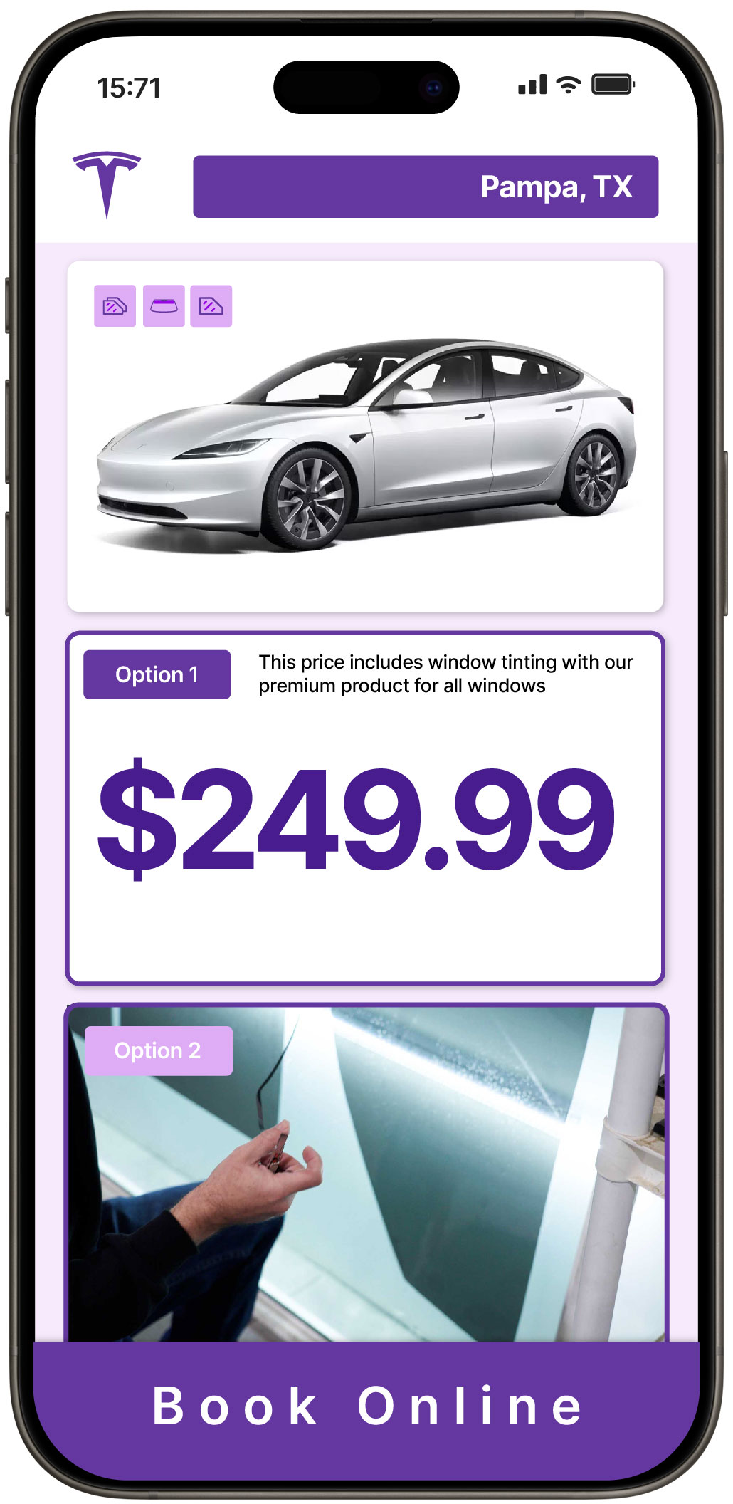 View Reasonable Tesla Window Tinting Prices in Pampa, Texas