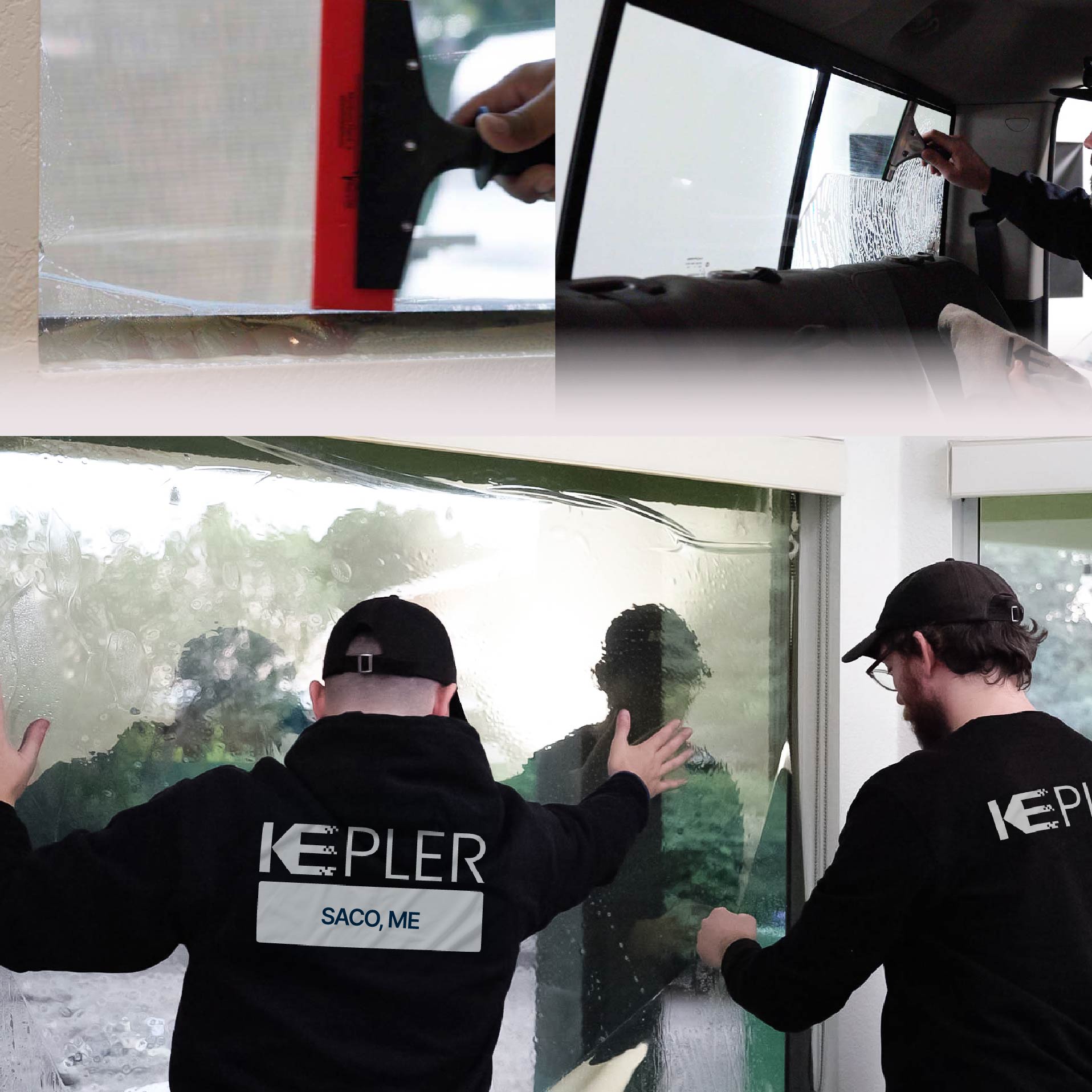Kepler Specialist Performing Commercial Window Tinting in Saco Saco