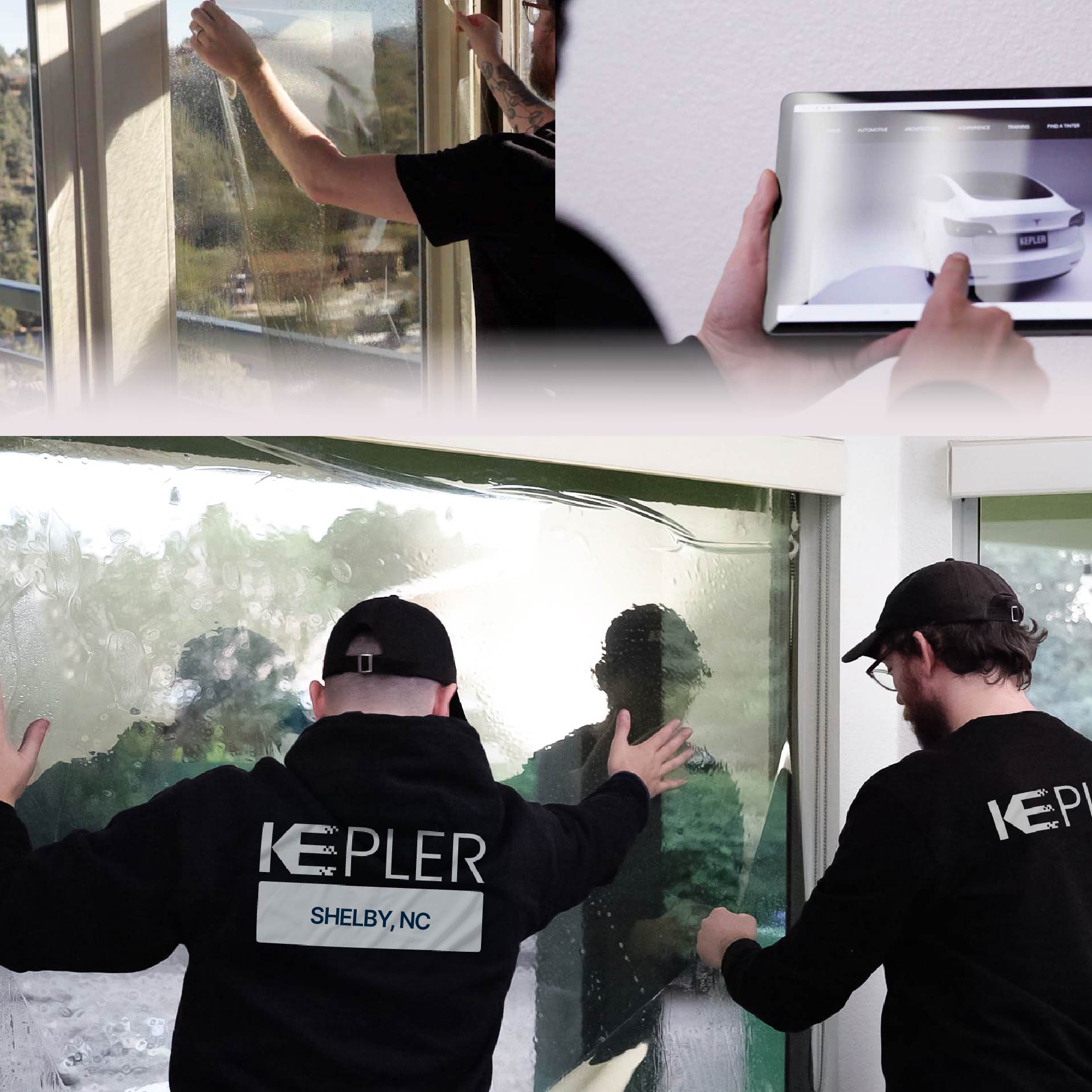 Kepler Specialist Performing Commercial Window Tinting in Shelby Shelby