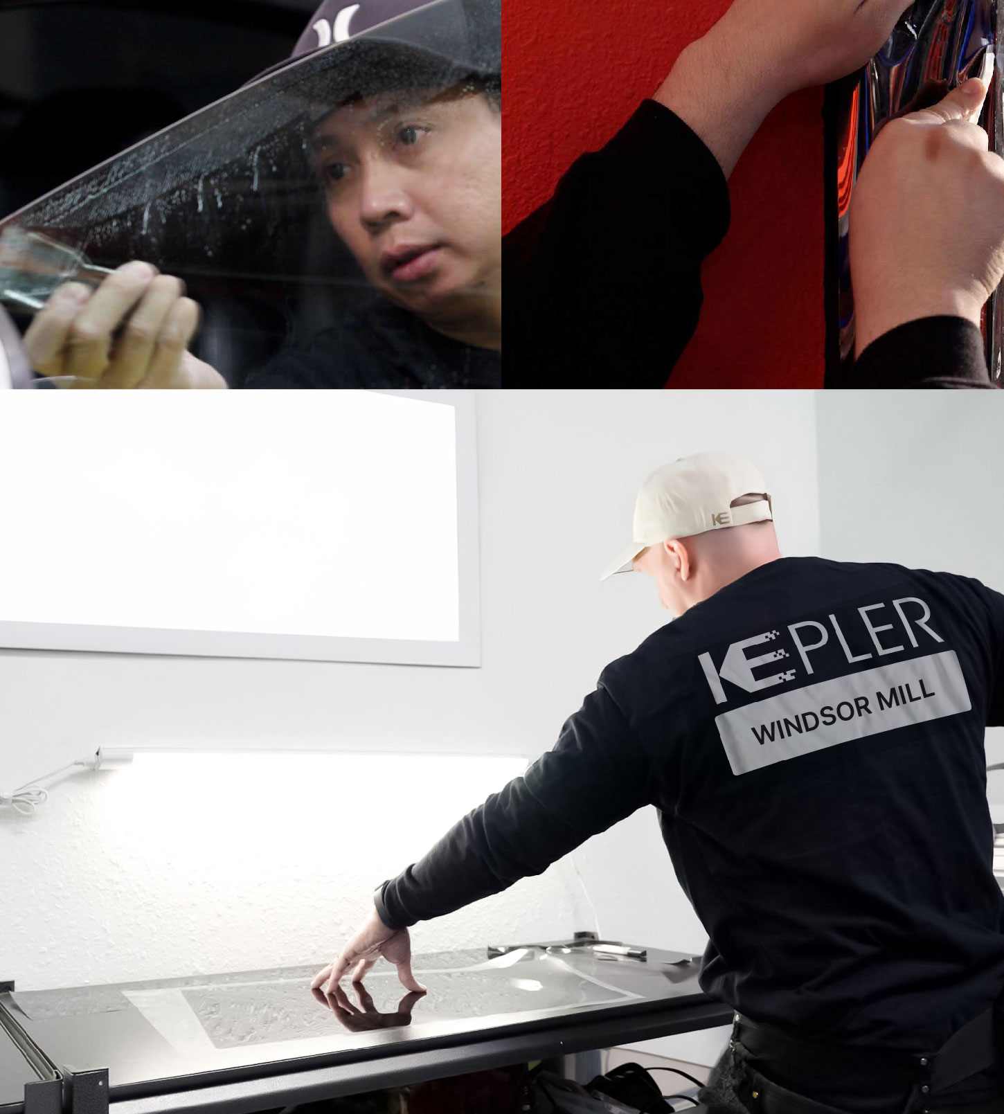 Window Tinting Specialist Cutting Film in Windsor Mill, Maryland