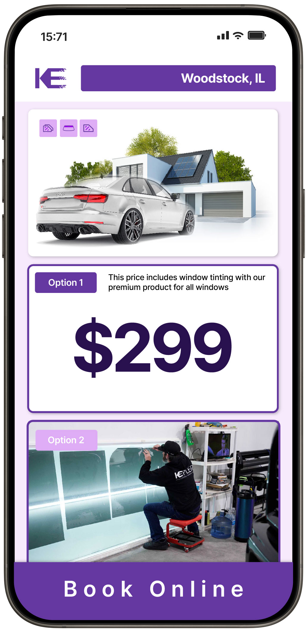 View Reasonable Tesla Window Tinting Rates in Montgomery, Illinois