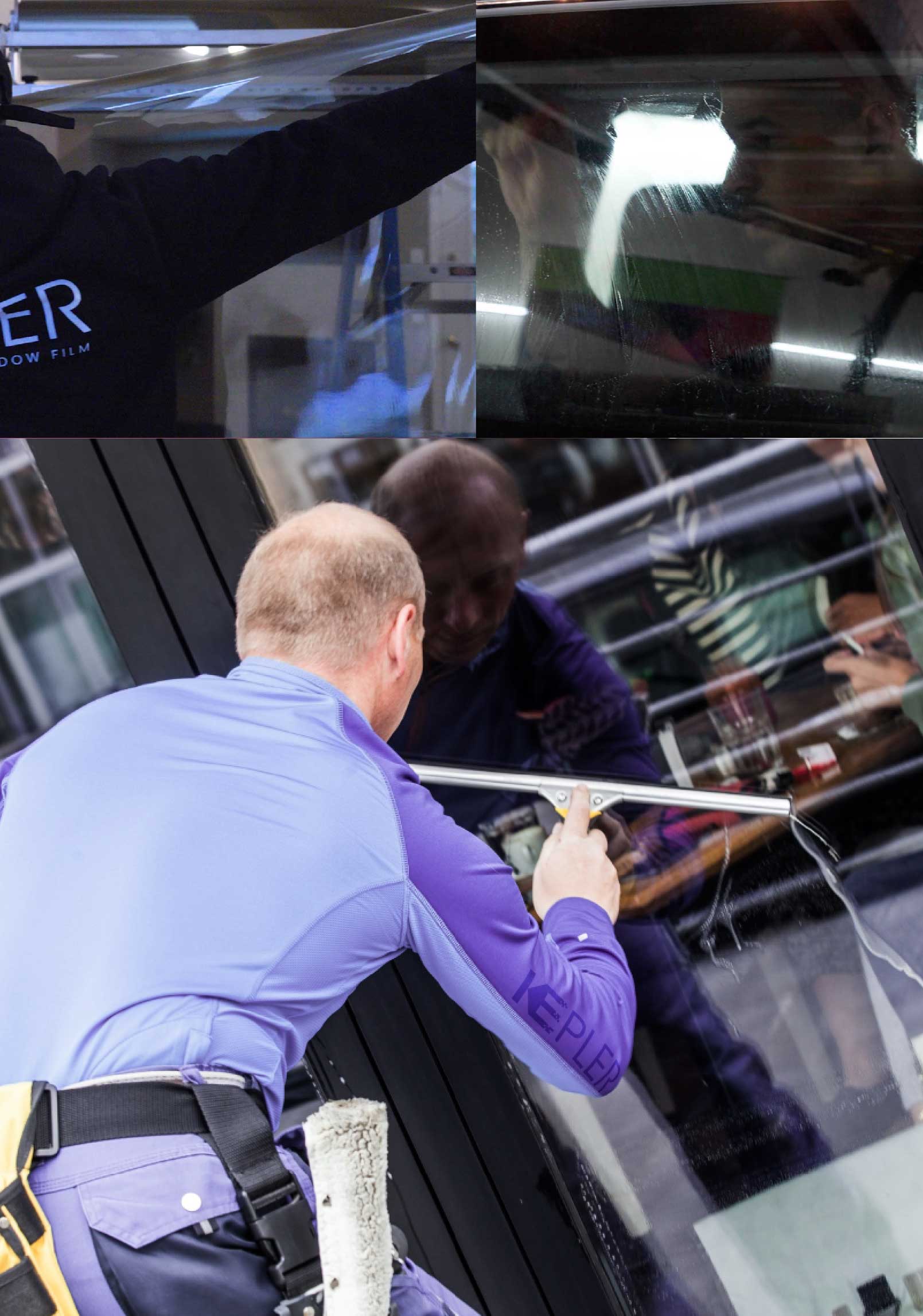 Kepler Expert Applying Anti-Graffiti Window Film to a Hays Shop Front