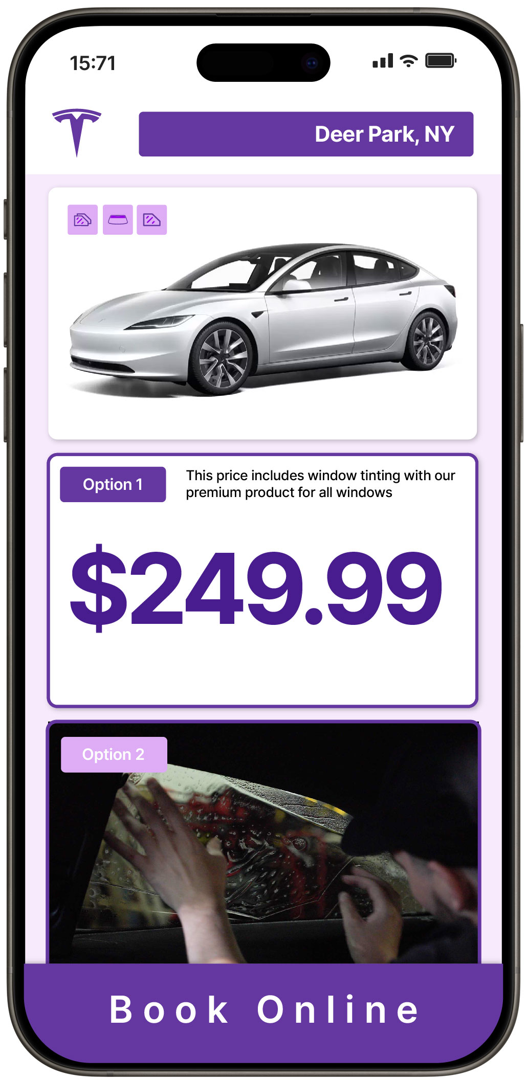 View Reasonable Tesla Window Tinting Rates in Deer Park, New York