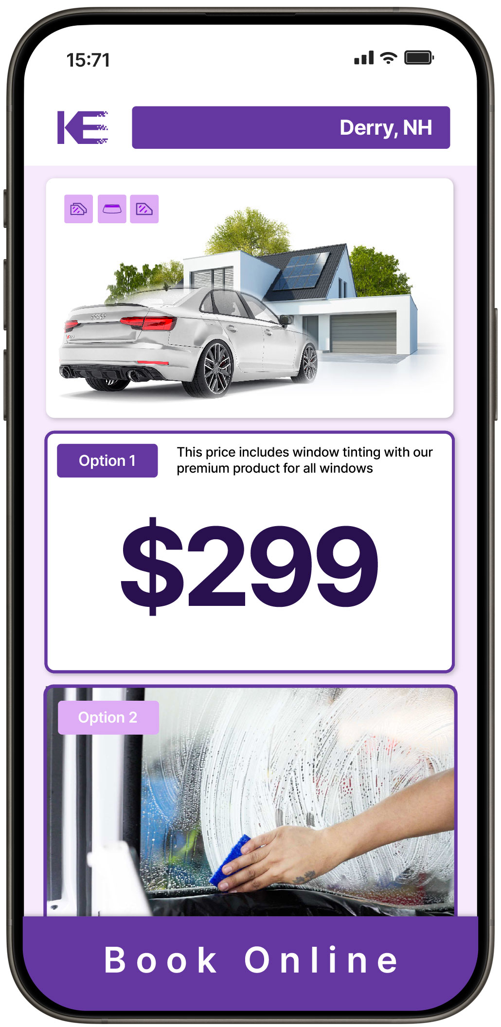 View Competitive Tesla Window Tinting Costs in Derry, New Hampshire