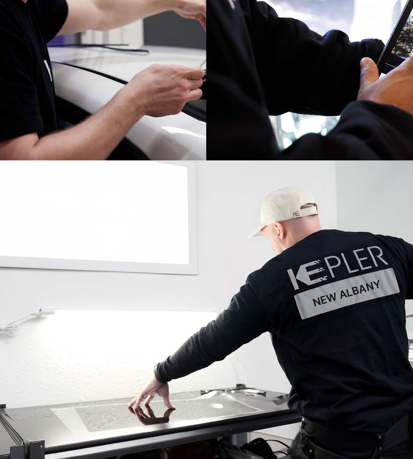 Window Tinting Specialist Cutting Film in New Albany, Indiana