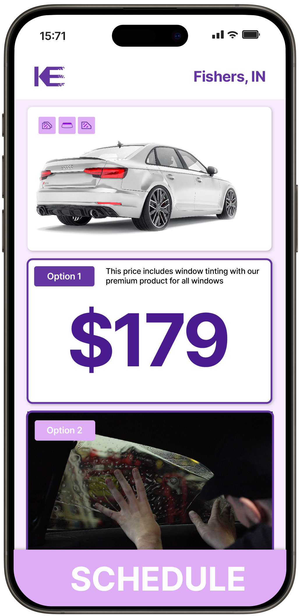 View Competitive Car Window Tinting Prices in Fishers, Indiana