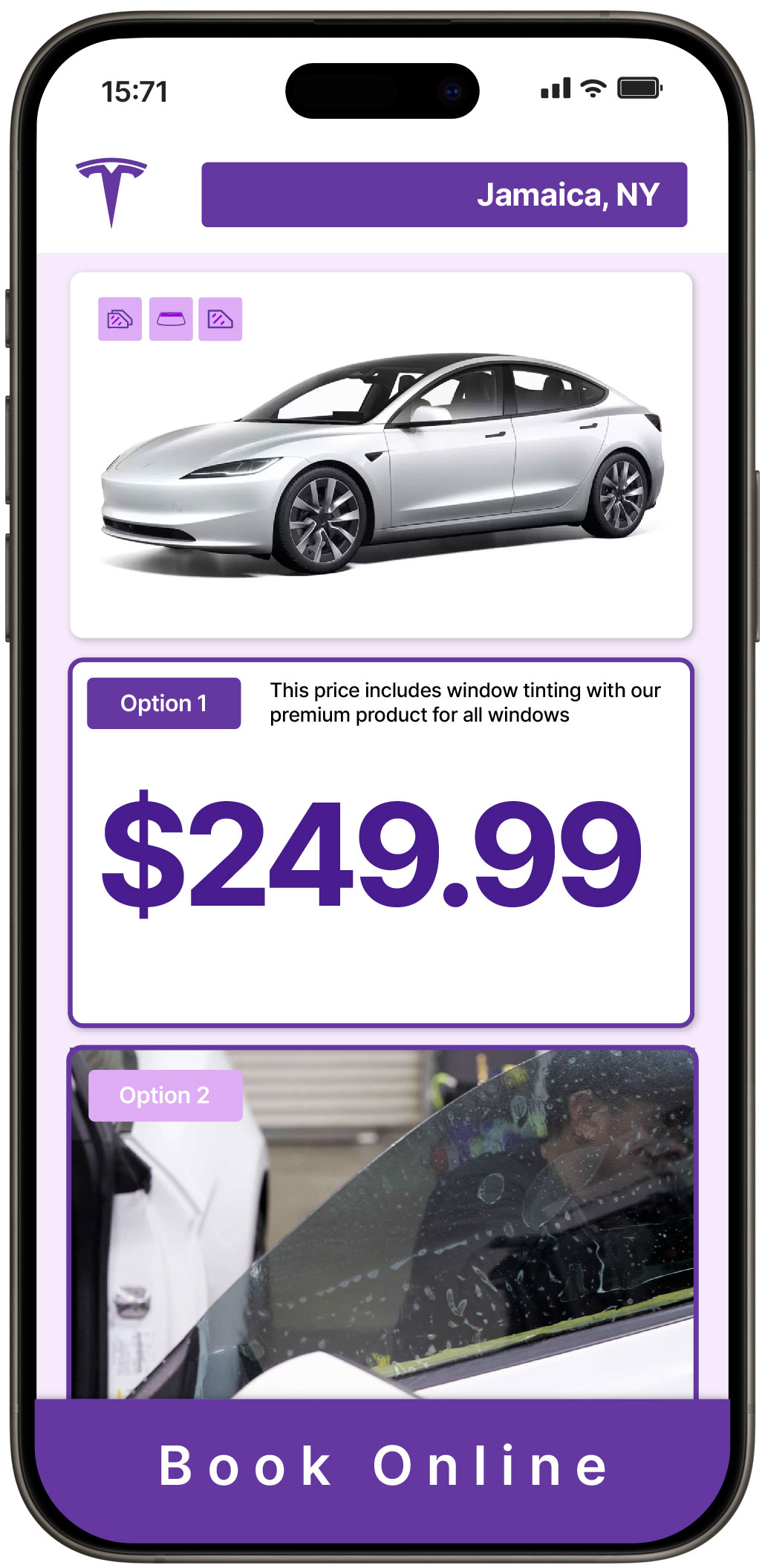 View Competitive Tesla Window Tinting Prices in Jamaica, New York
