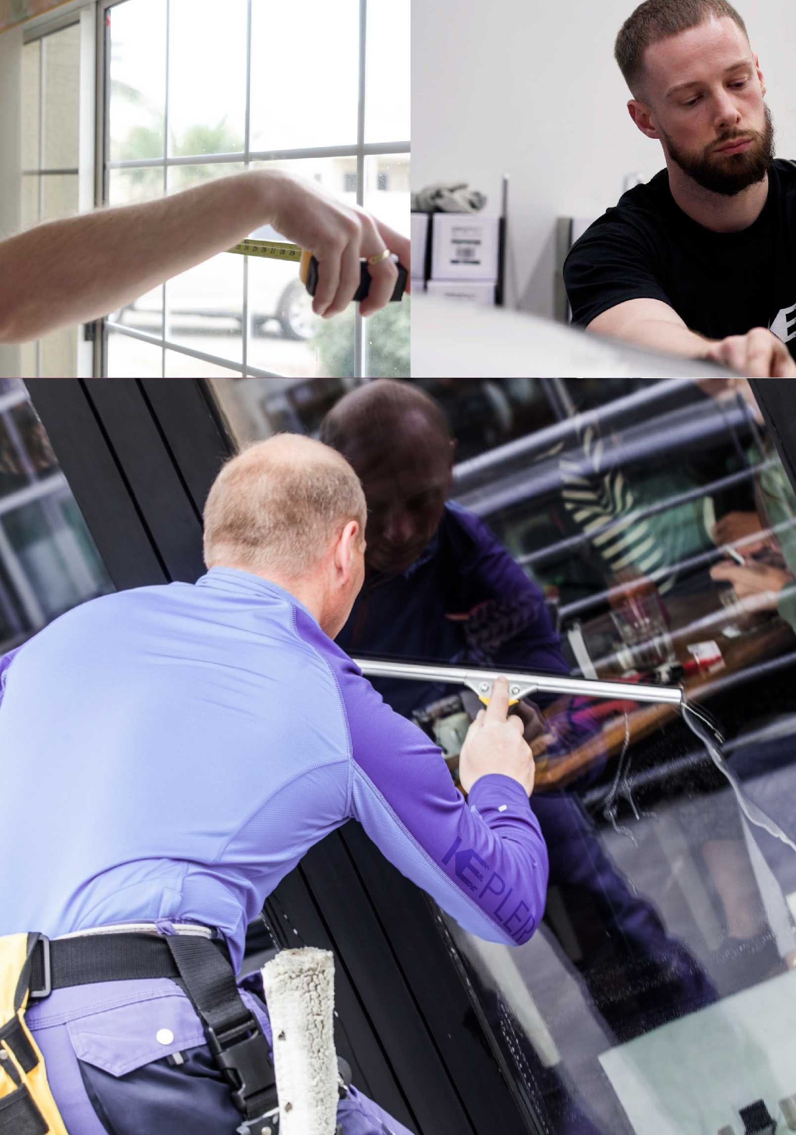 Kepler Expert Applying Anti-Graffiti Window Film to a Glen Cove Shop Front